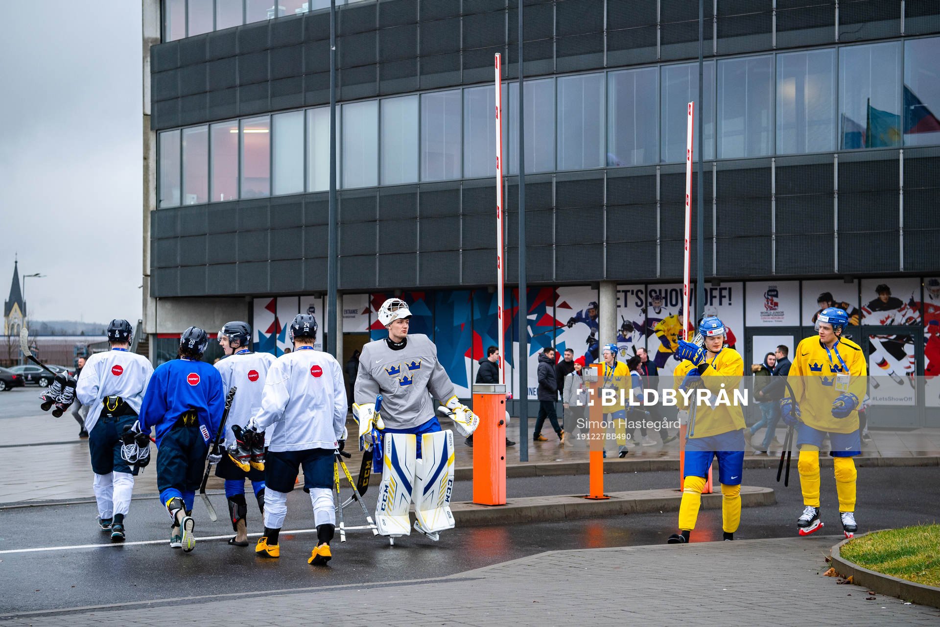 Goalkeeper Jesper Eliasson, Albin Eriksson and Linus