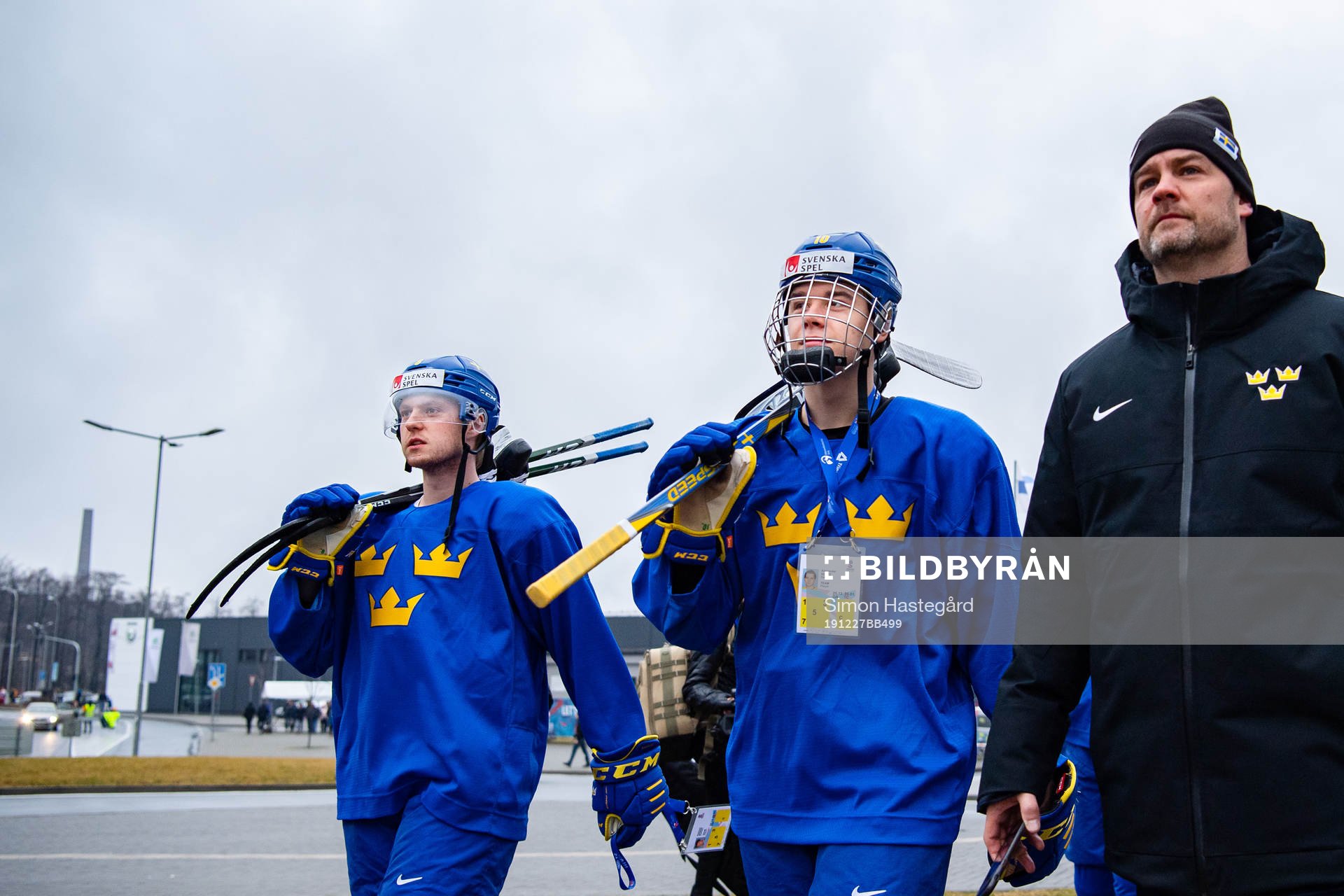 Rasmus Sandin and Alexander Holtz of Sweden