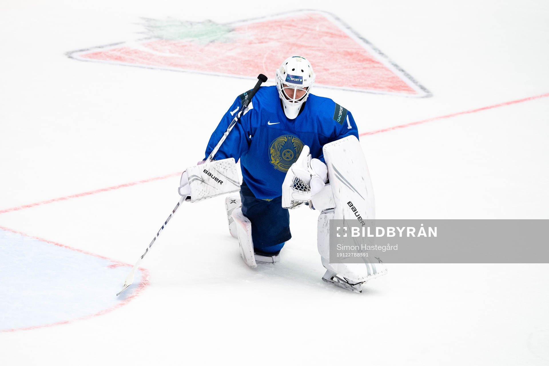 Goalkeeper Vladislav Nurek of Kazakhstan looks dejected