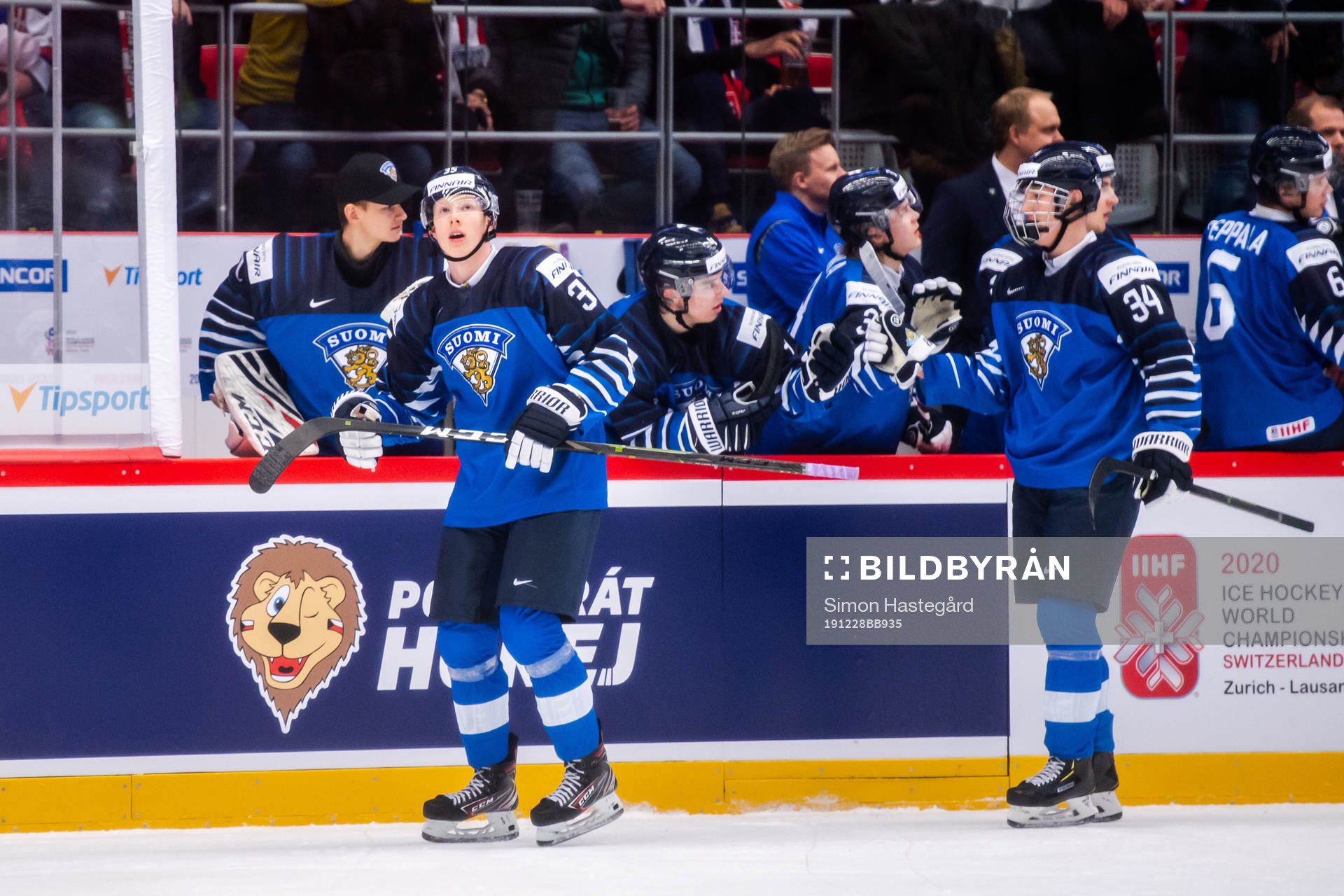 Aku Räty of Finland celebrates