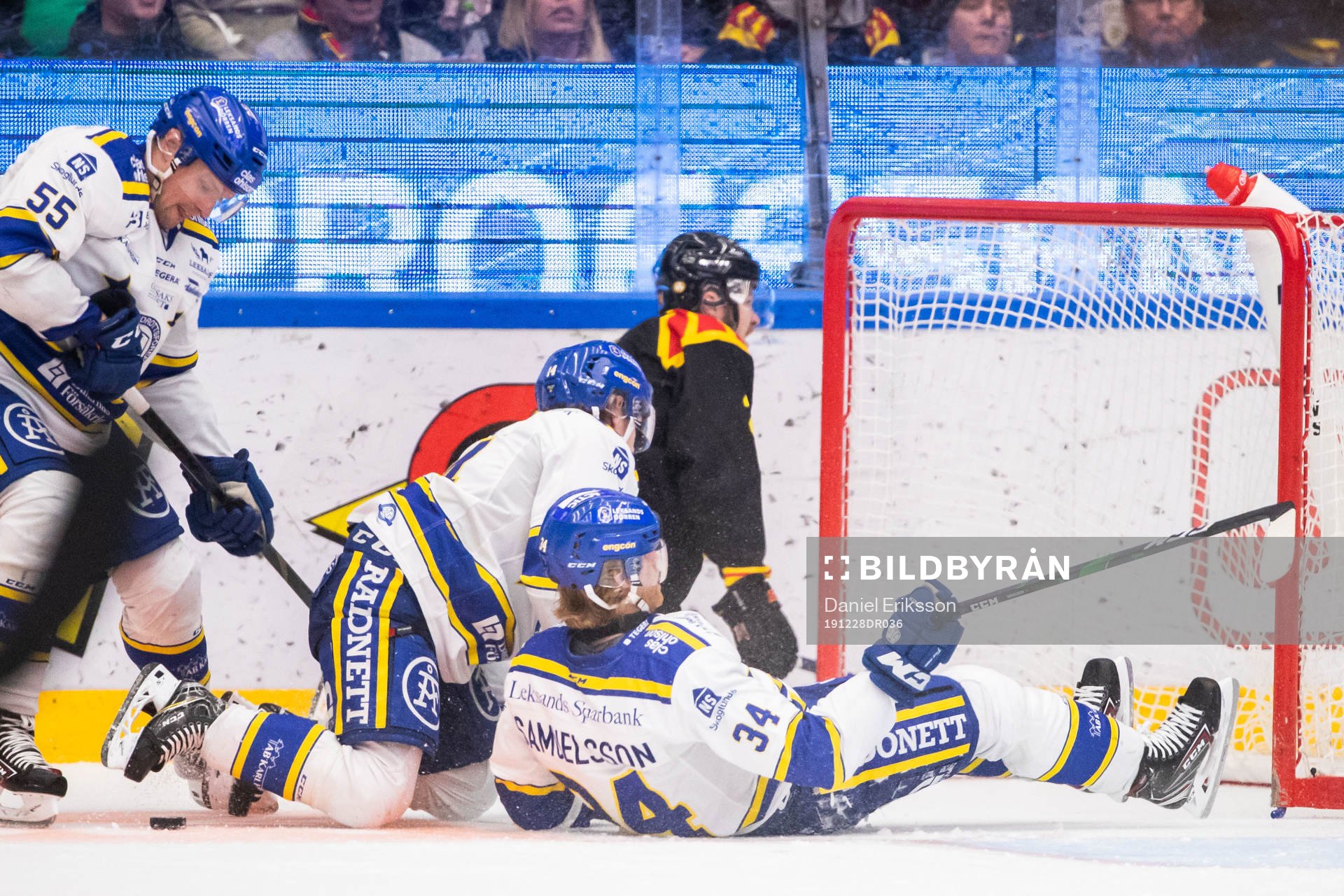 Leksands Jonas Ahnelöv, Oskar Lang och Philip Samuelsson