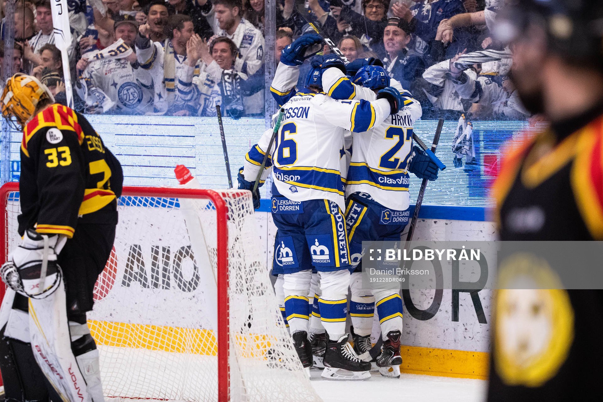Leksands spelarna jublar