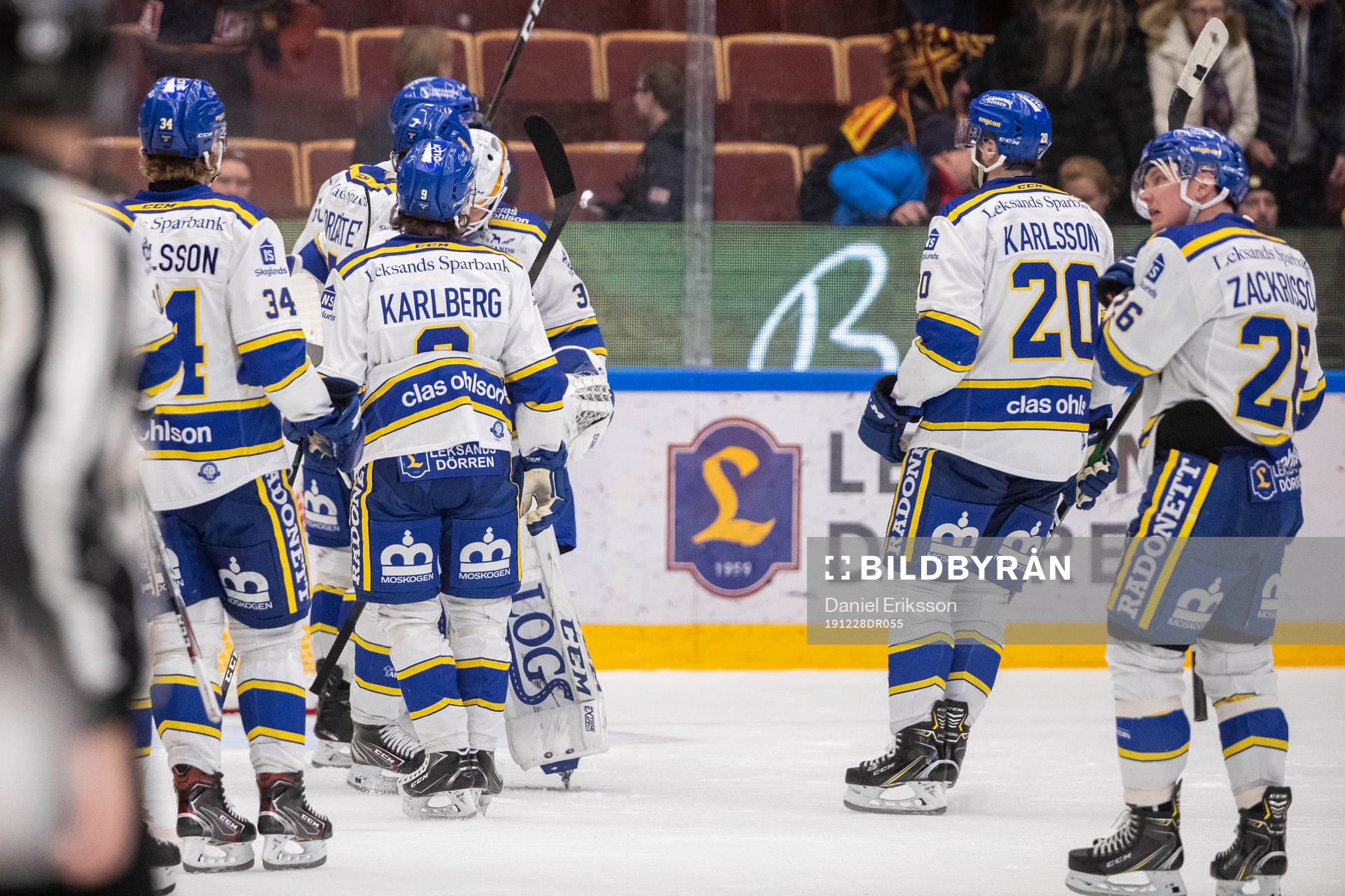 Leksands spelarna jublar