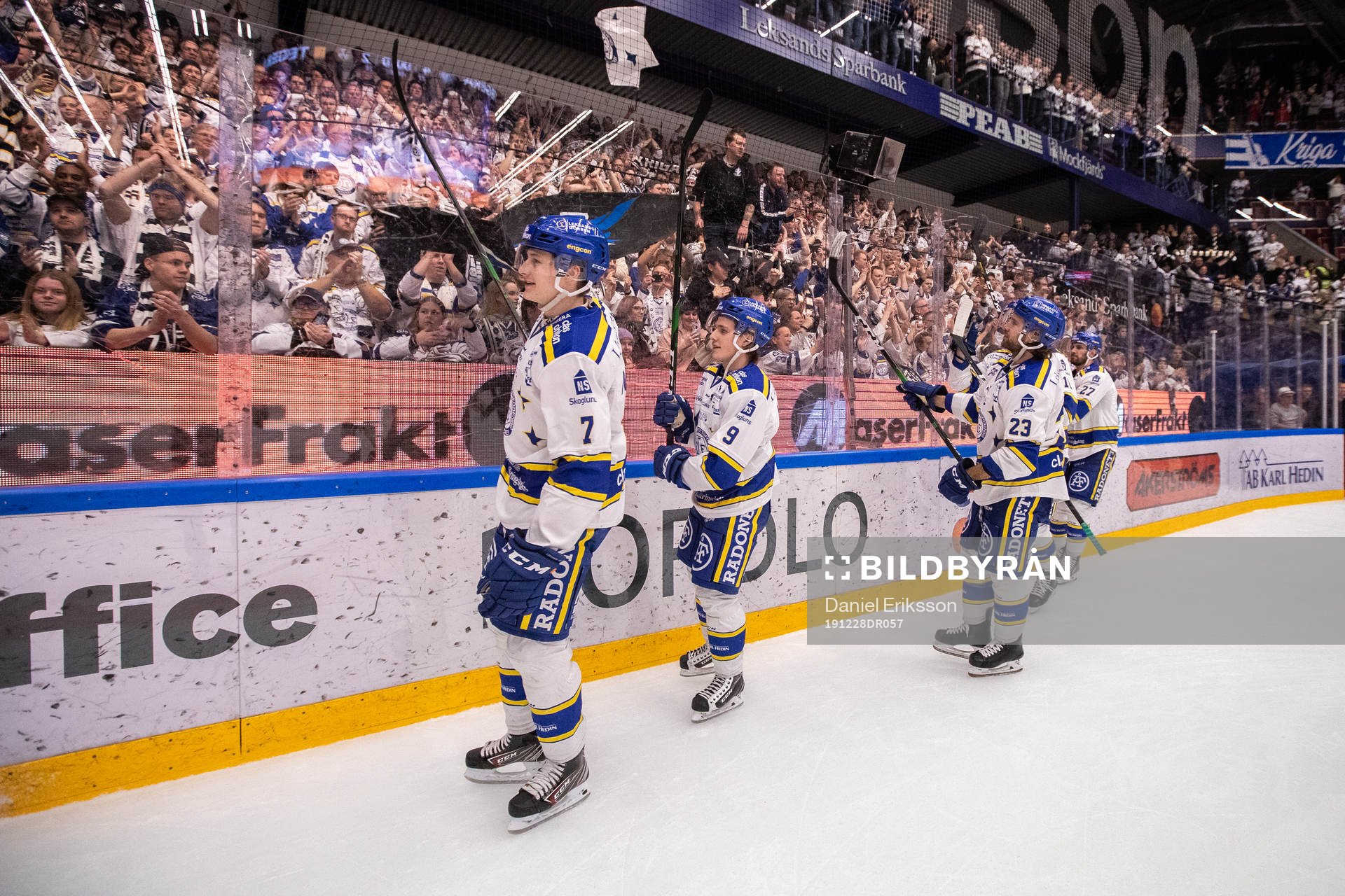 Leksands spelarna jublar