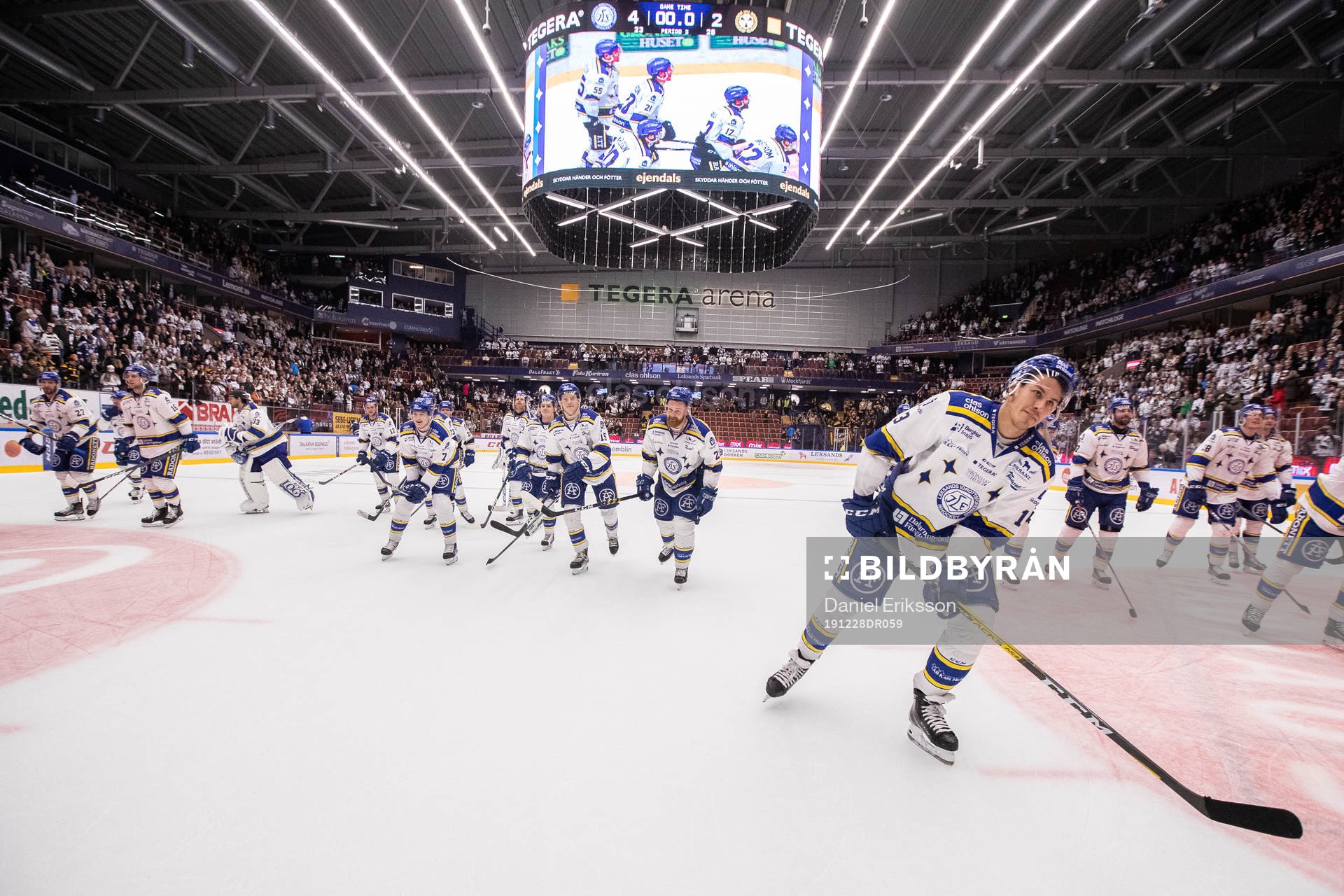 Leksands spelarna jublar
