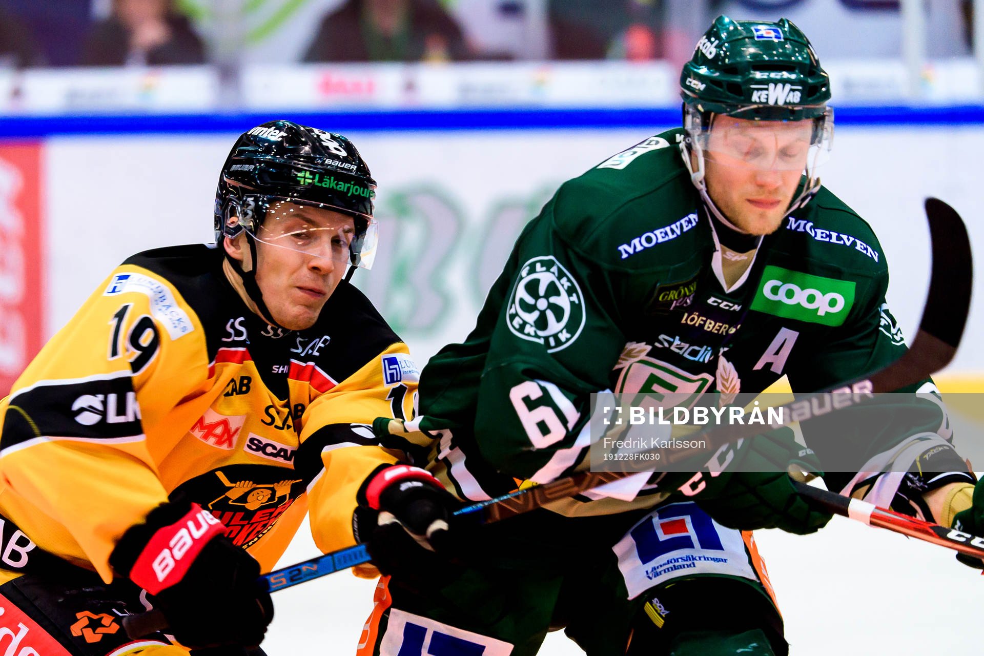 Luleås Joonas Jalvanti och Färjestads Johan Ryno