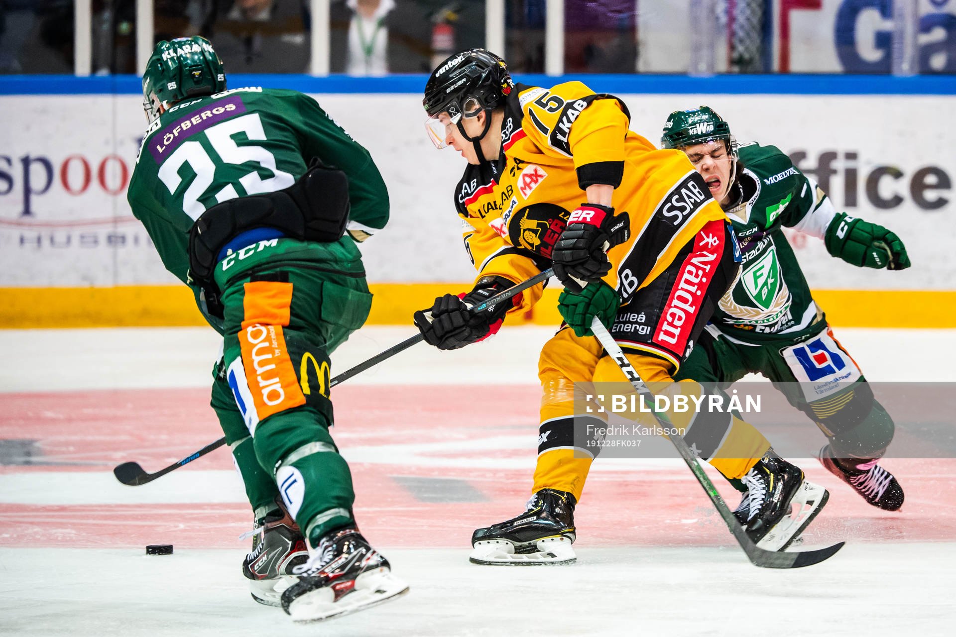 Luleås Arttu Ilomäki och Färjestads Albert Johansson