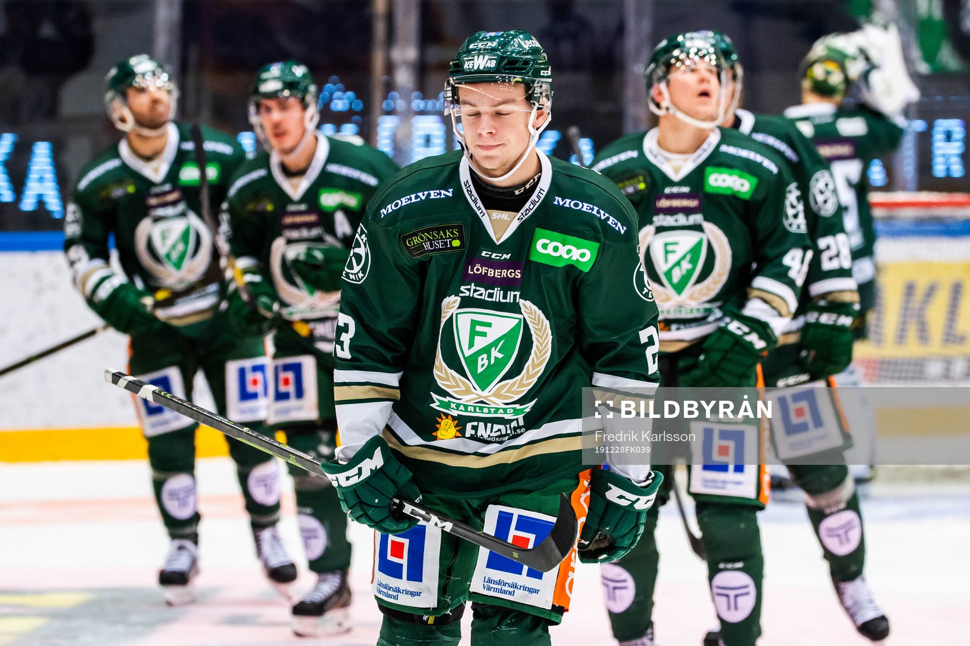 Färjestads Victor Sandberg deppar