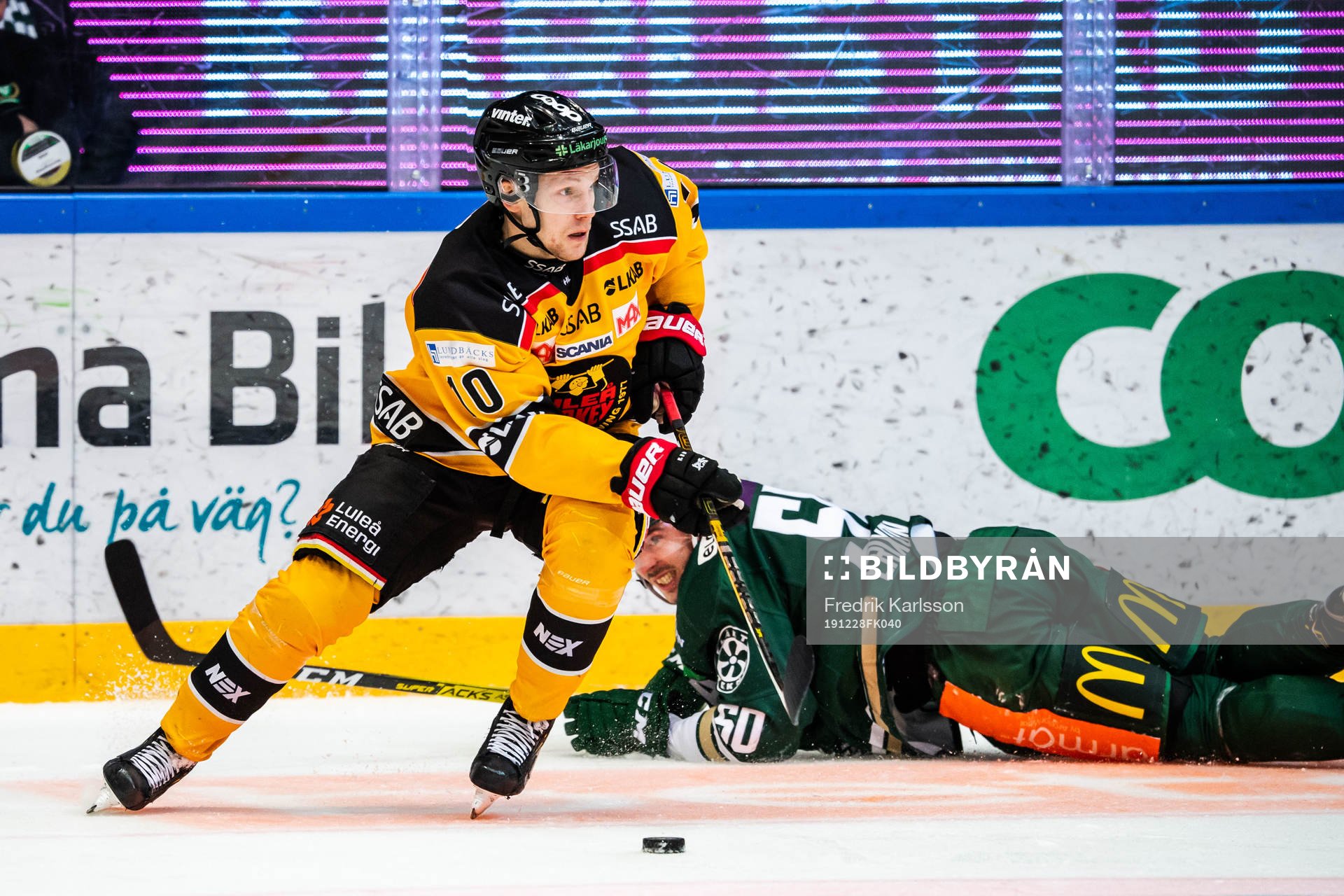 Luleås Einar Emanuelsson och Färjestads Martin Johansson