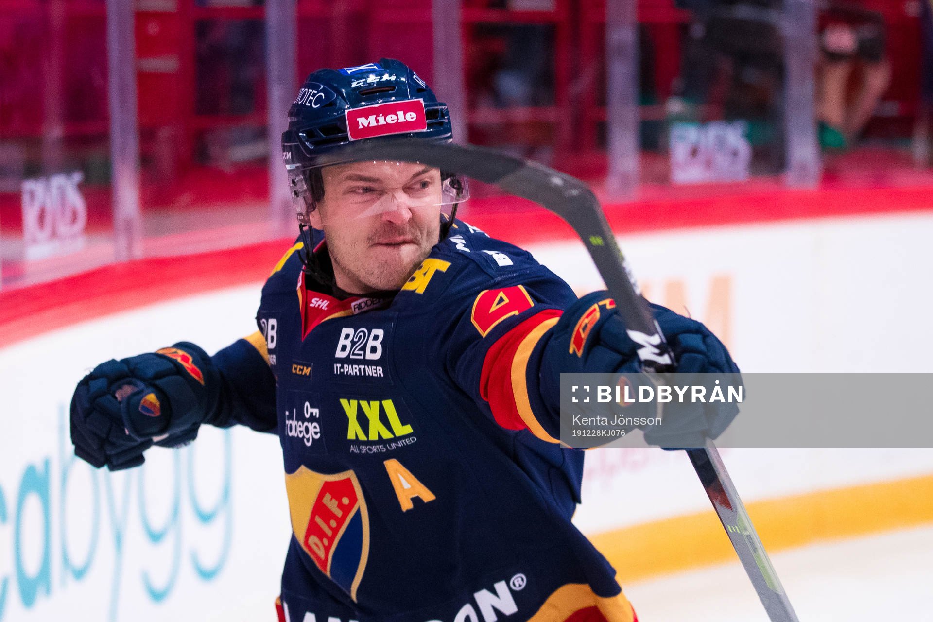 Djurgårdens Marcus Högström jublar