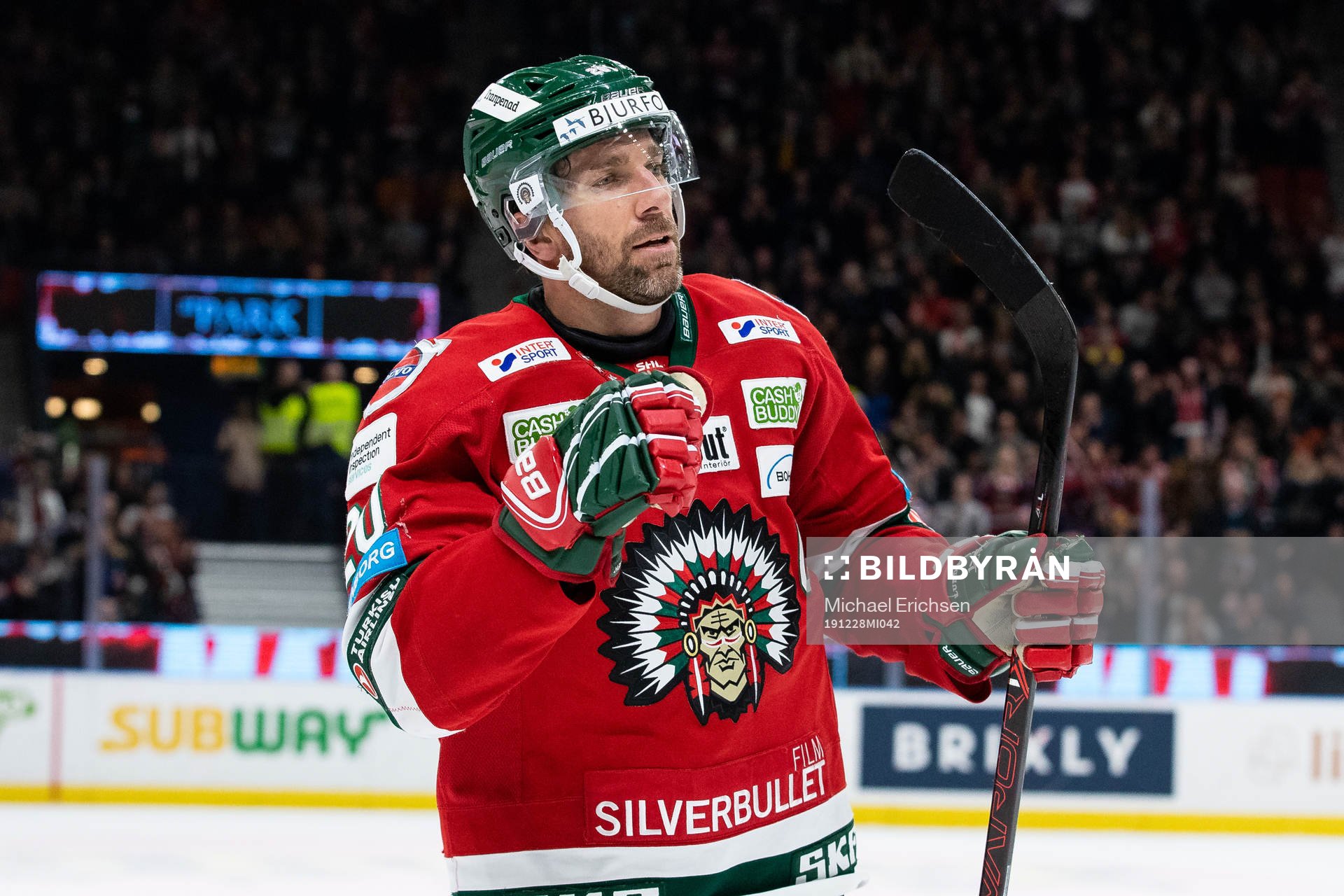 Frölundas Joel Lundqvist jublar