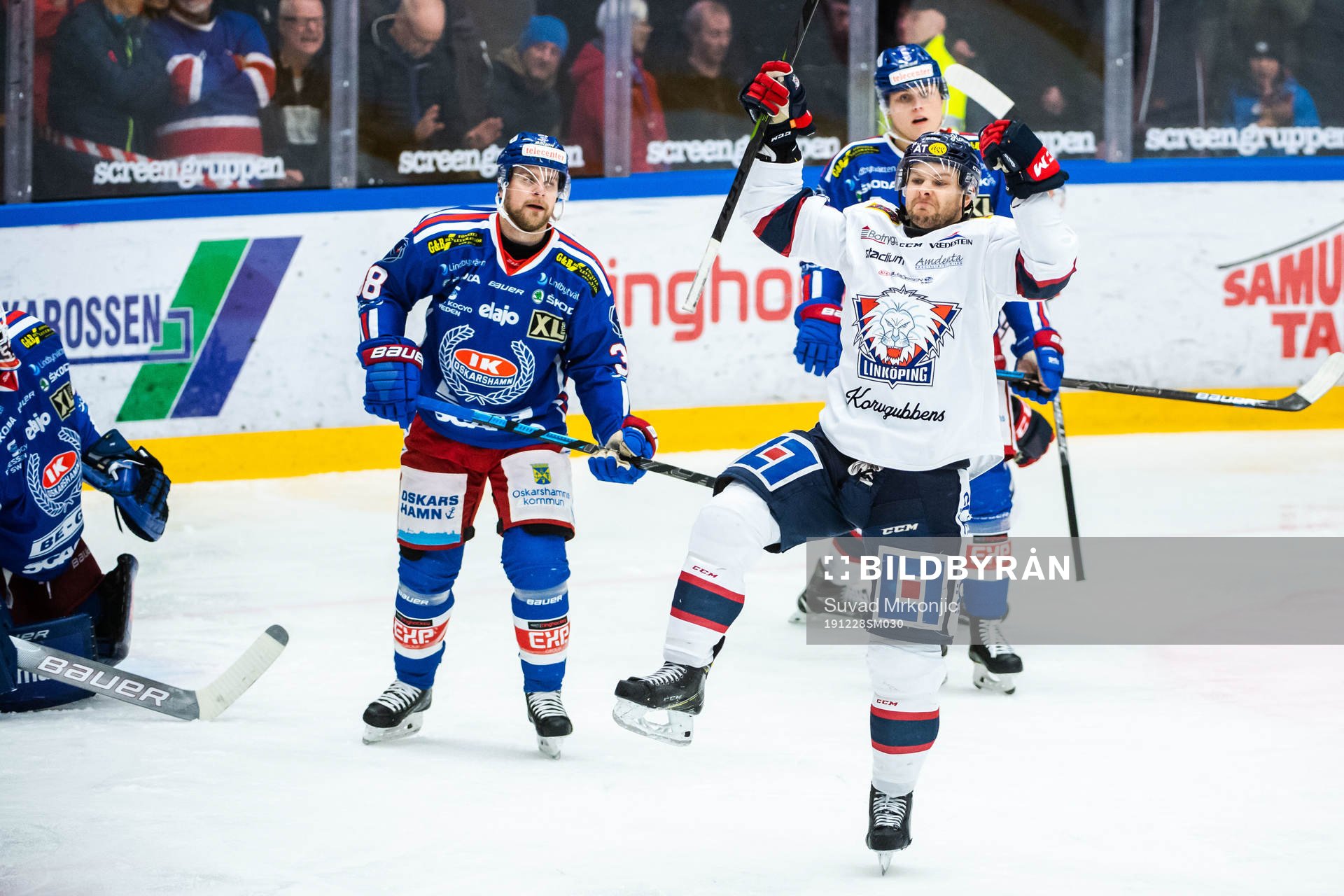 Linköpings Andrew Gordon jublar