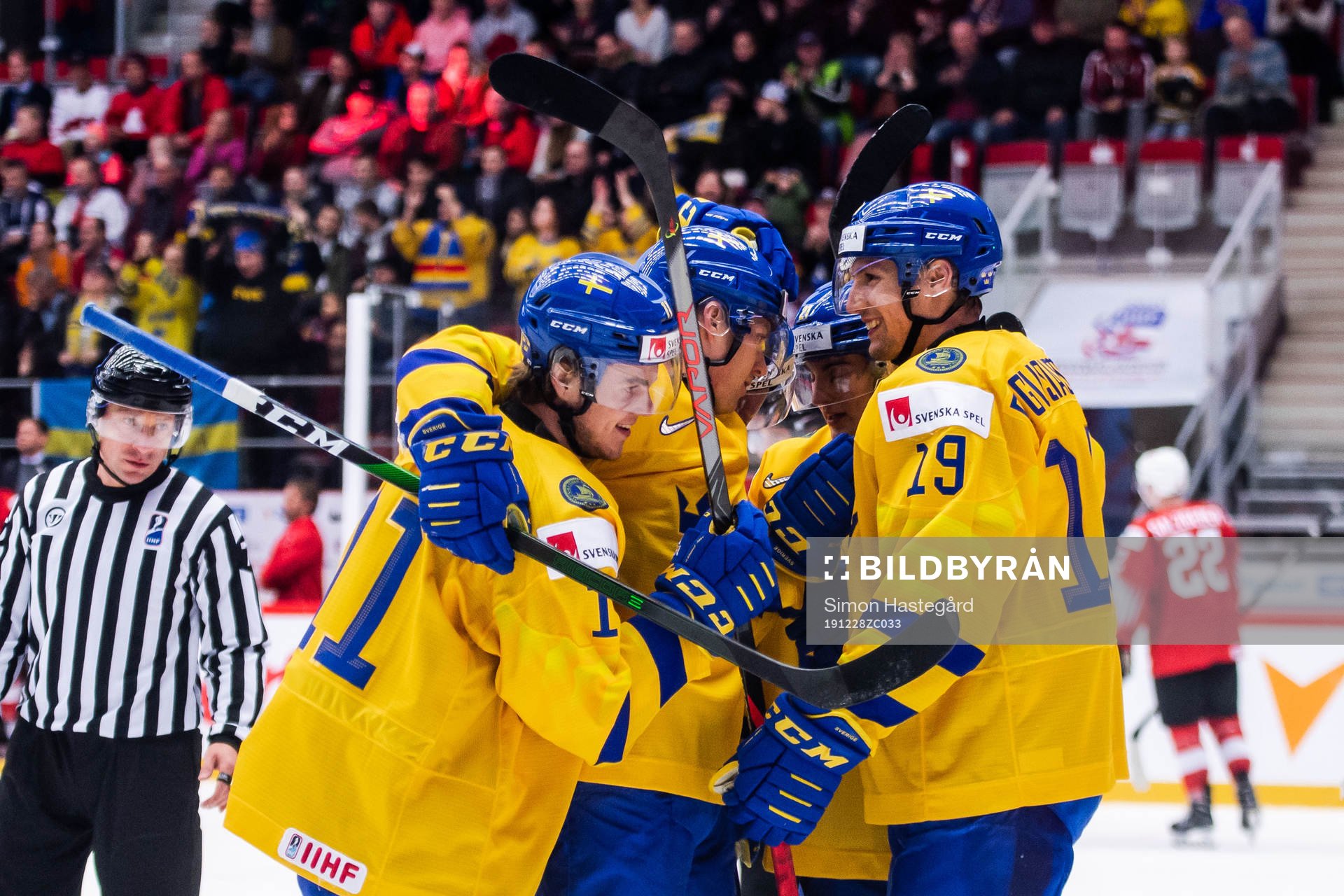 Samuel Fagemo and David Gustafsson of Sweden celebrate