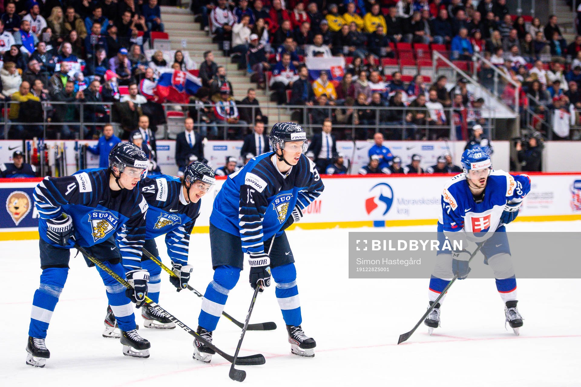 Ville Heinola, Aku Räty of Finland and Maxim Cajkovic of