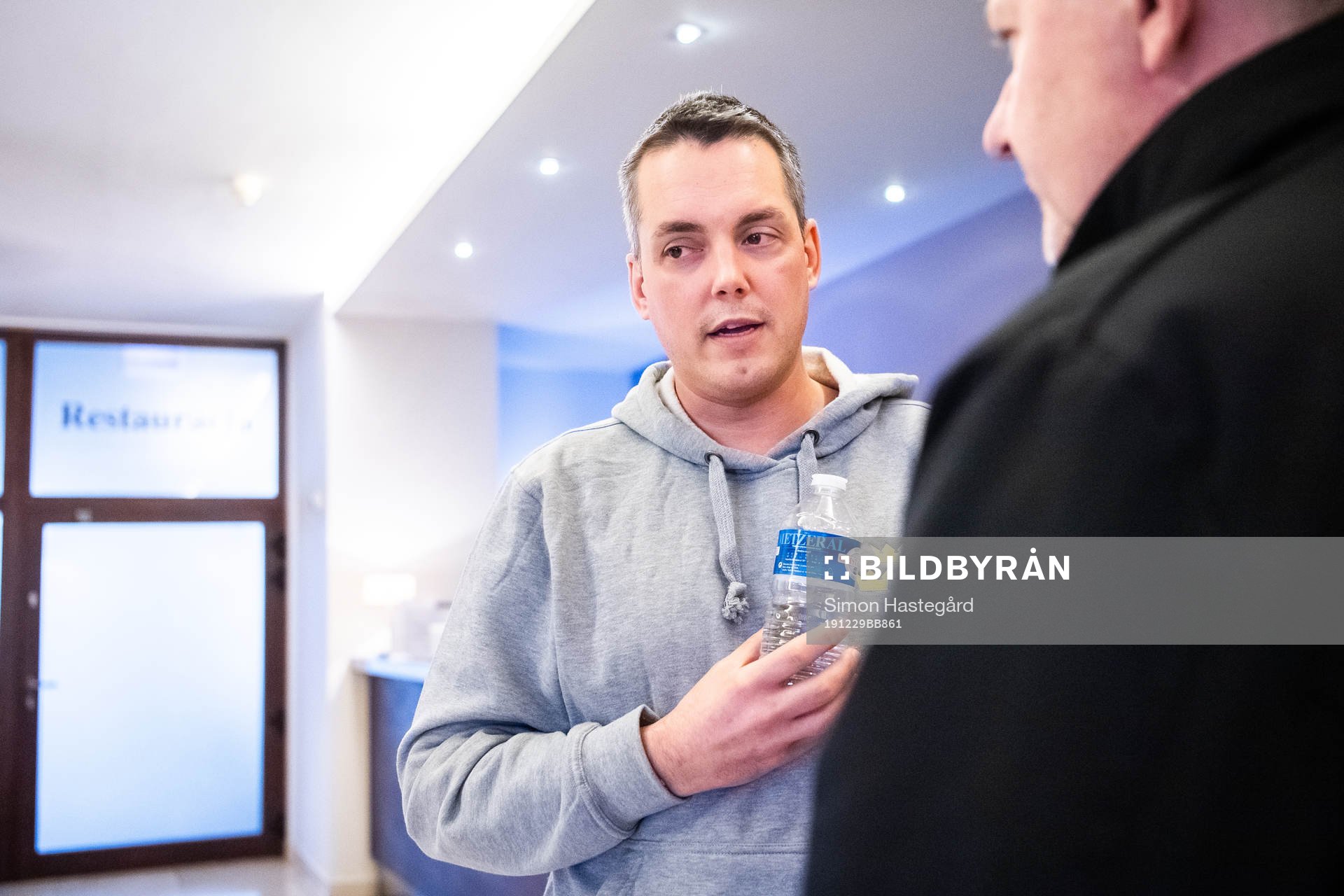 Tomas Montén, Head coach of Sweden is interviewed by the