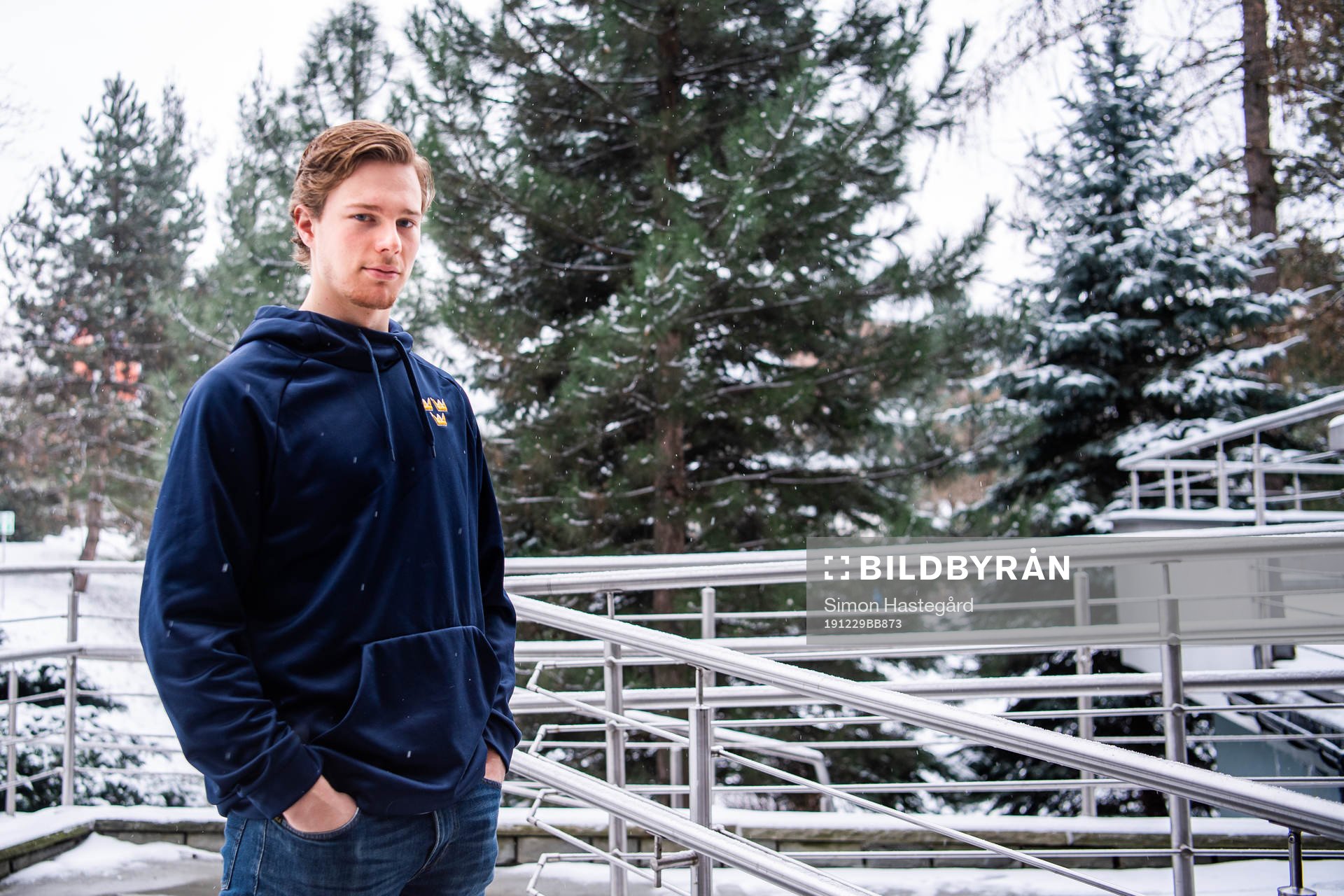 Goalkeeper Hugo Alnefelt of Sweden poses for a portrait at