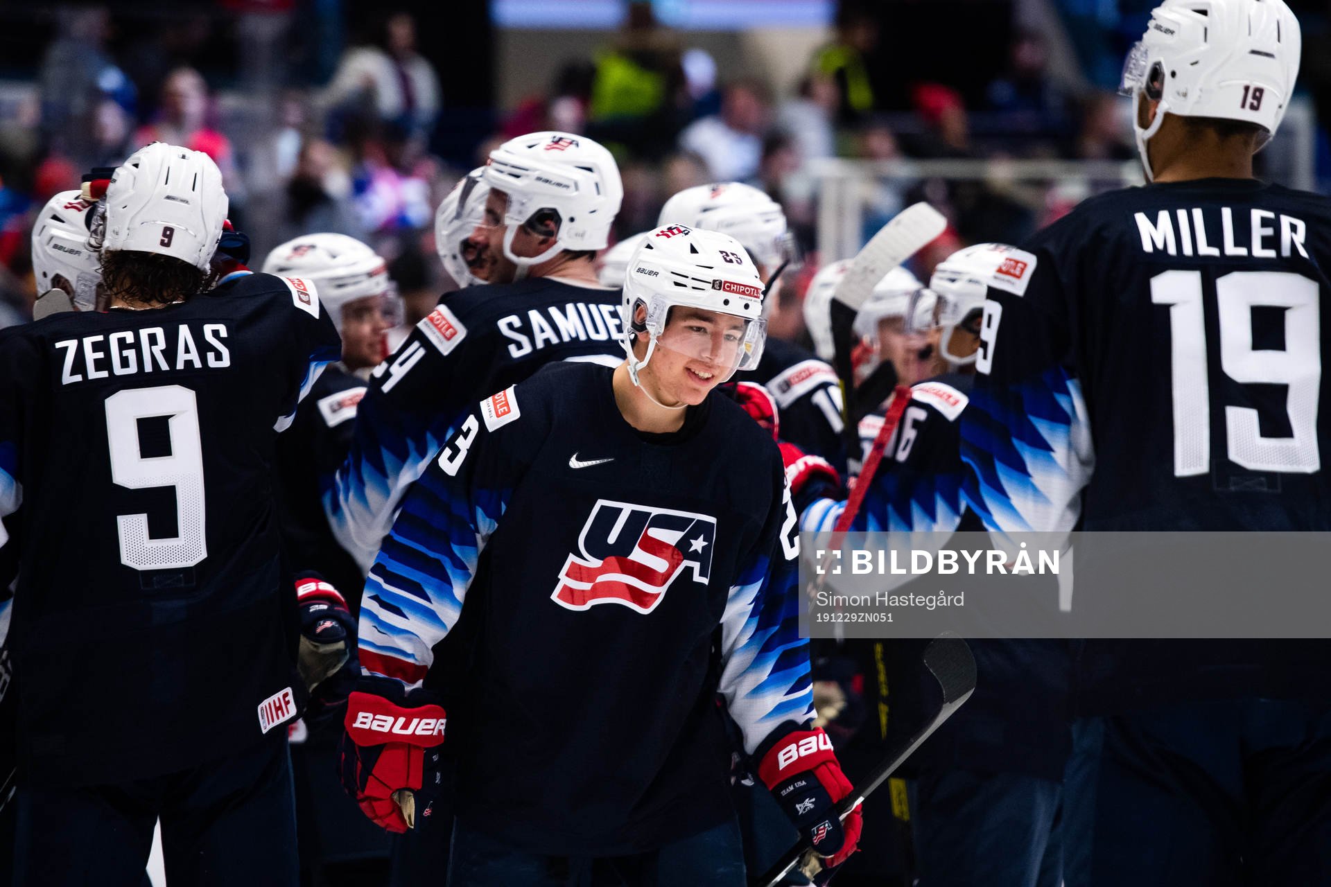 Bobby Brink of USA celebrates