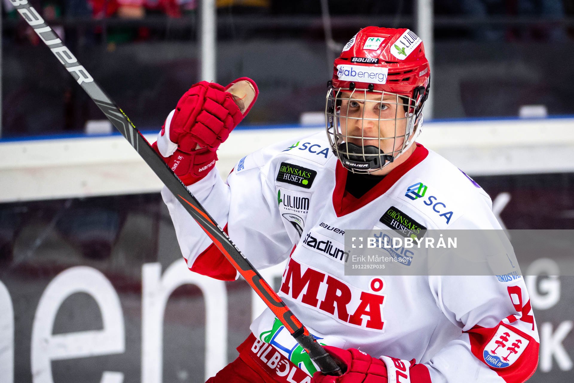 Timrås Sebastian Hartmann jublar
