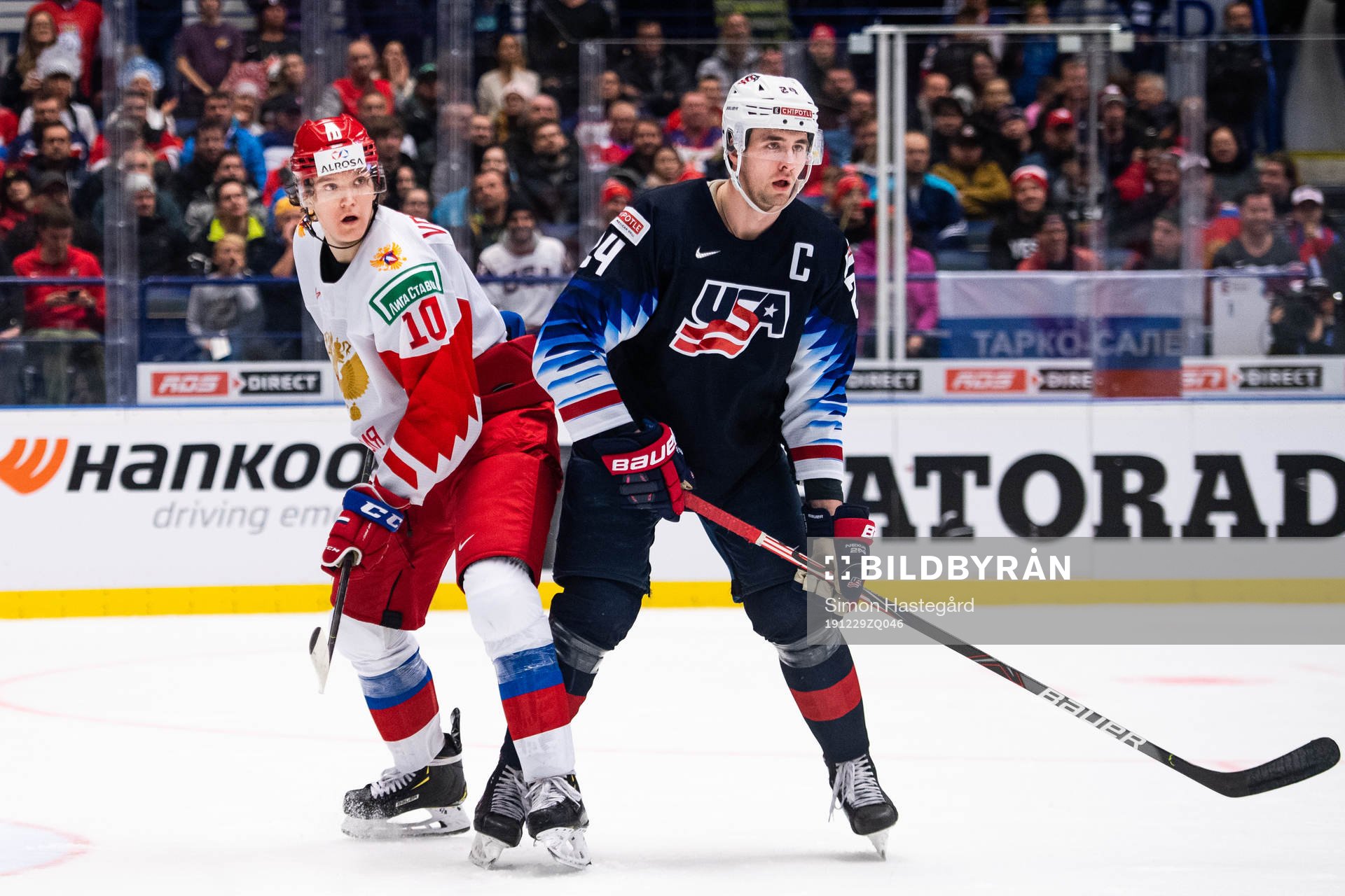 Dmitri Voronkov of Russia and Mattias Samuelsson of USA