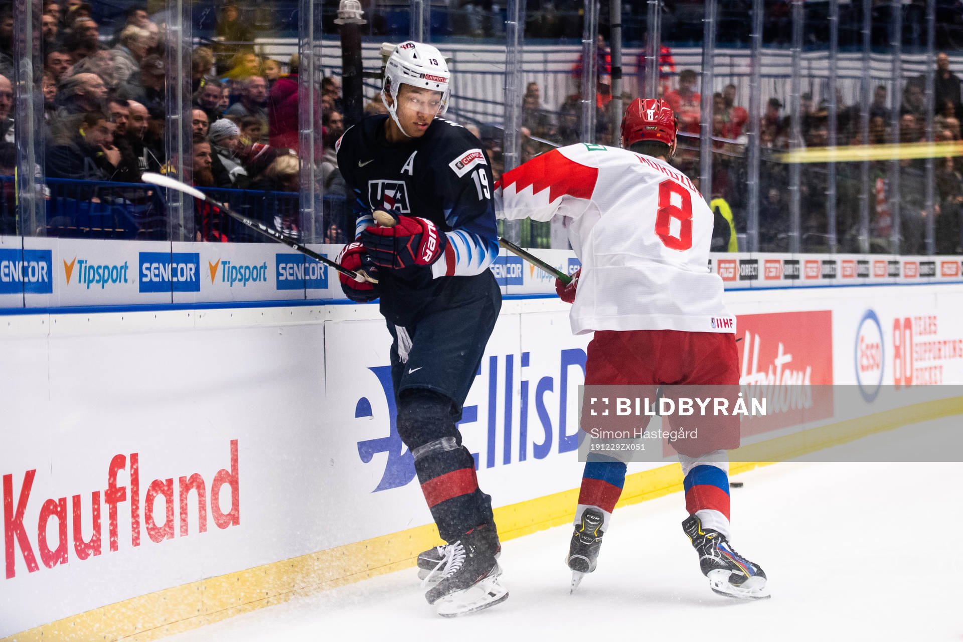 K'Andre Miller of USA and Ivan Morozov of Russia