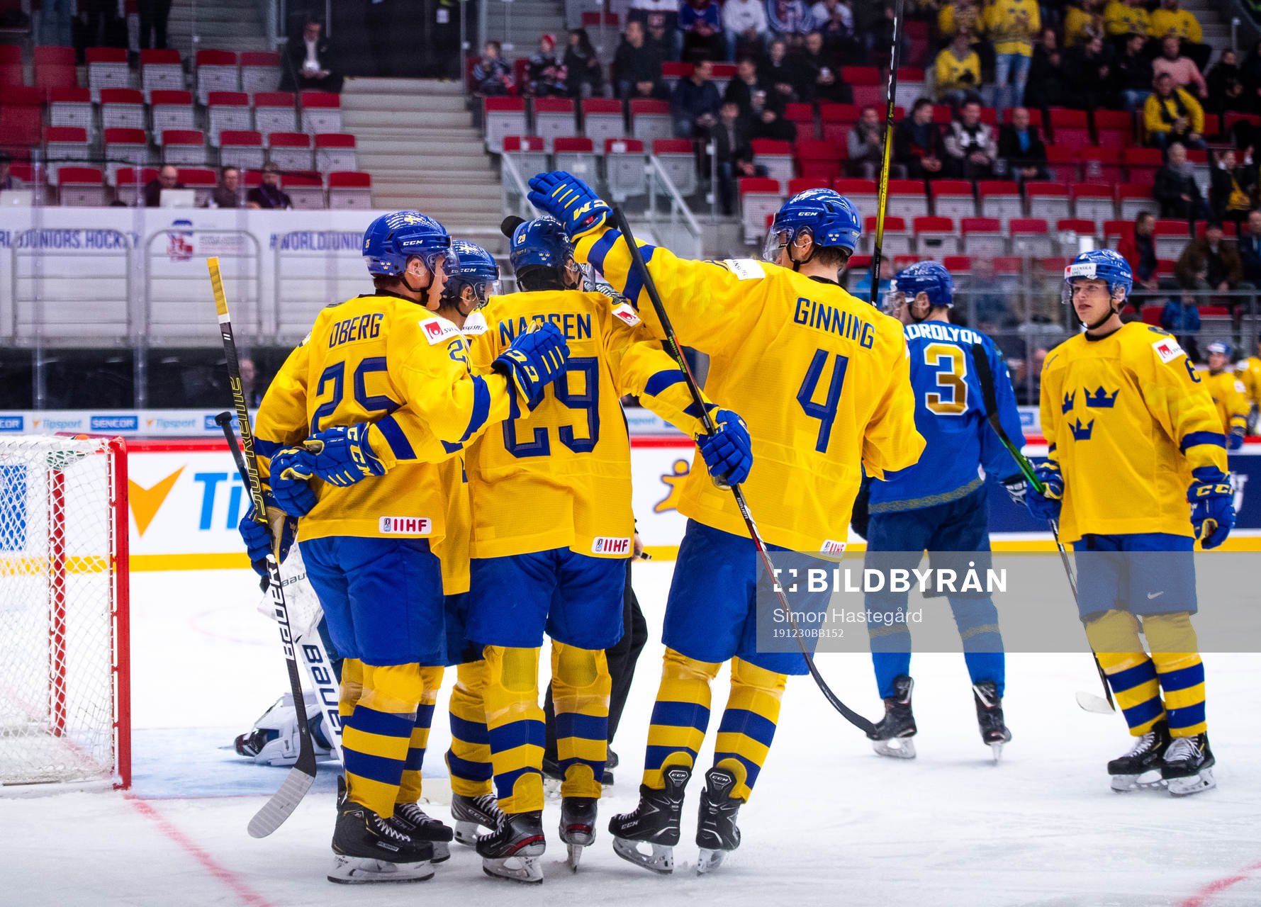 Linus Öberg, Linus Nässén and Adam Ginning  of Sweden