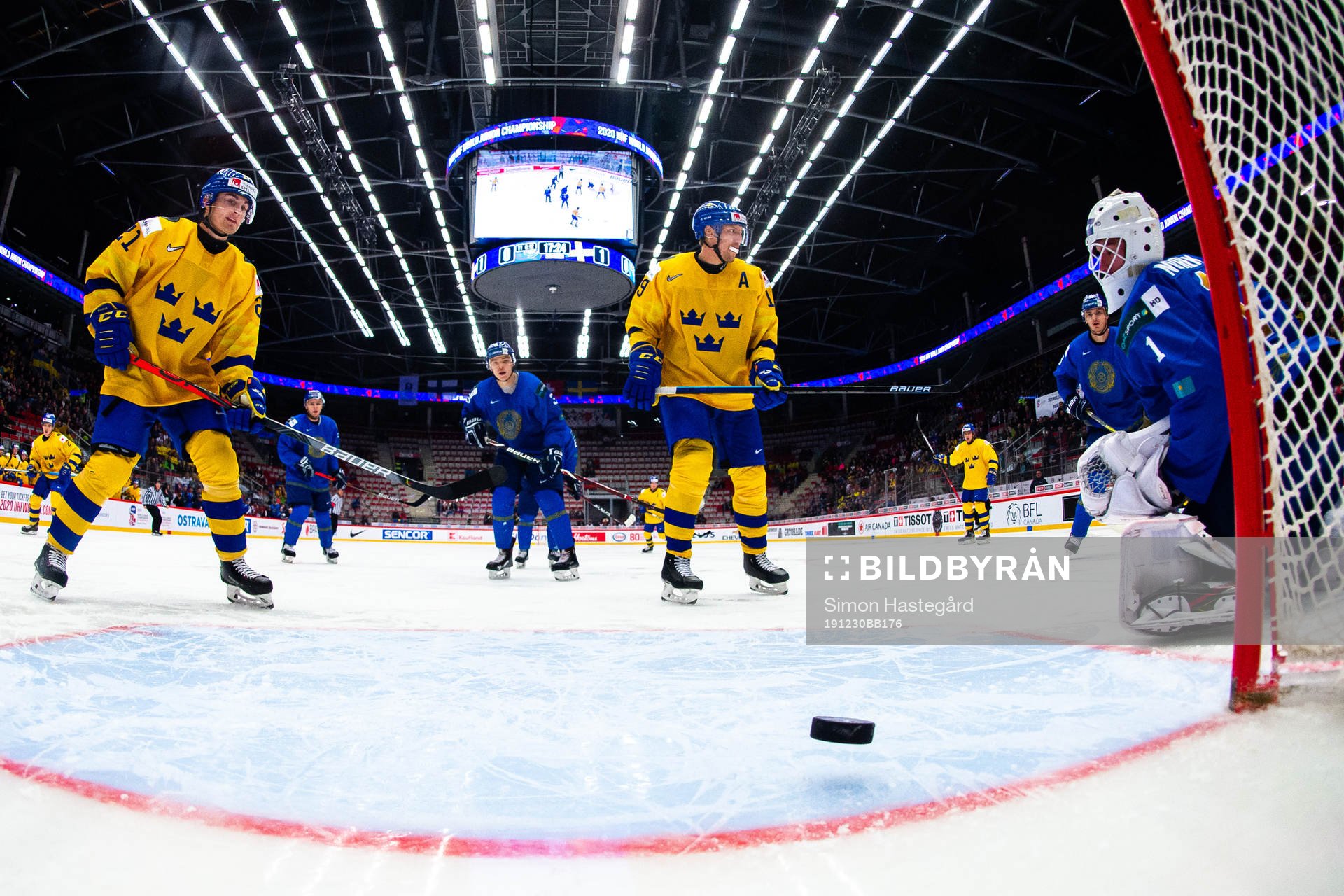 Samuel Fagemo of Sweden scores the 0-2 goal behind Nils