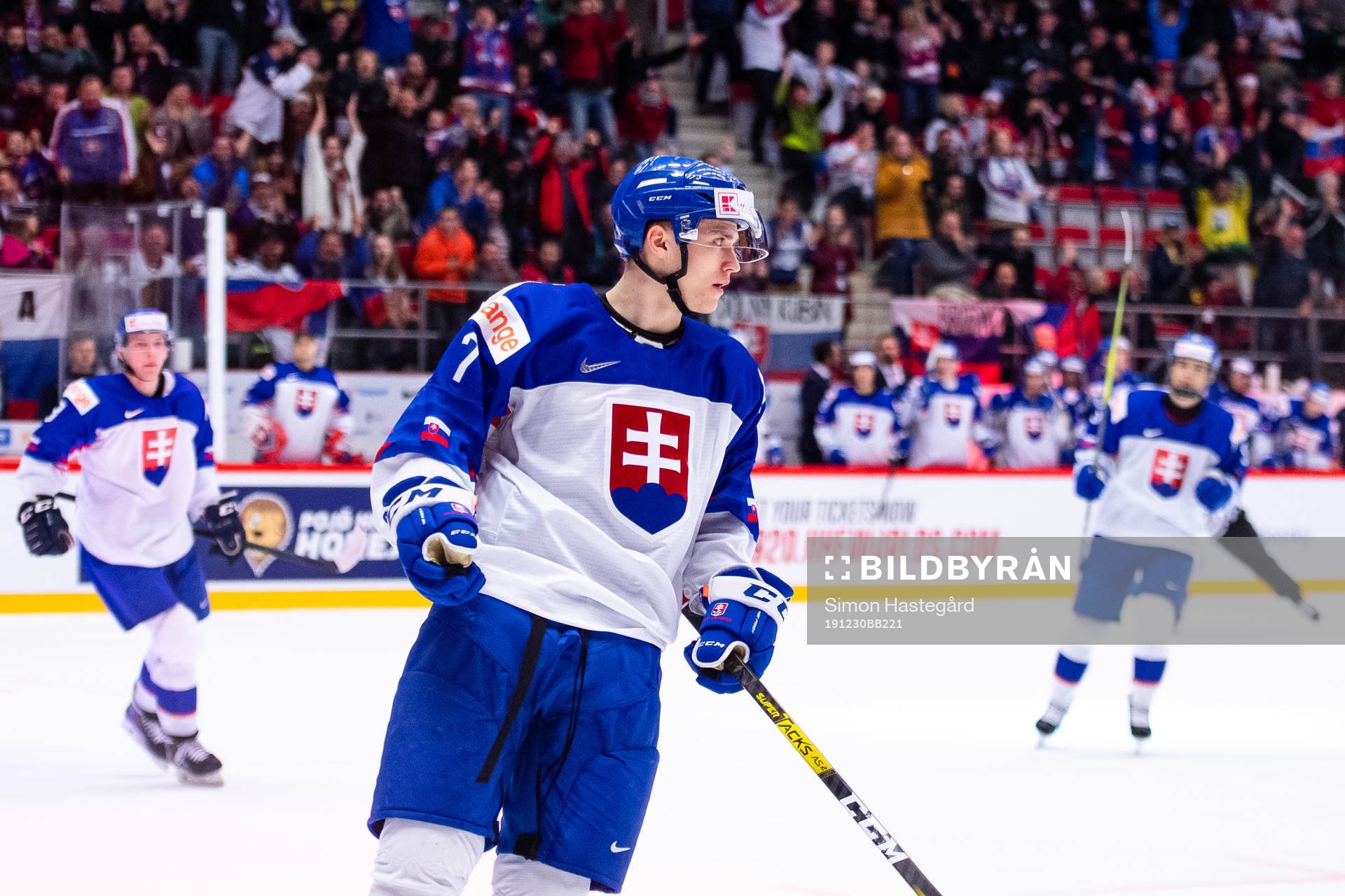 Martin Fasko-Rudas of Slovakia celebrates the 1-4 goal