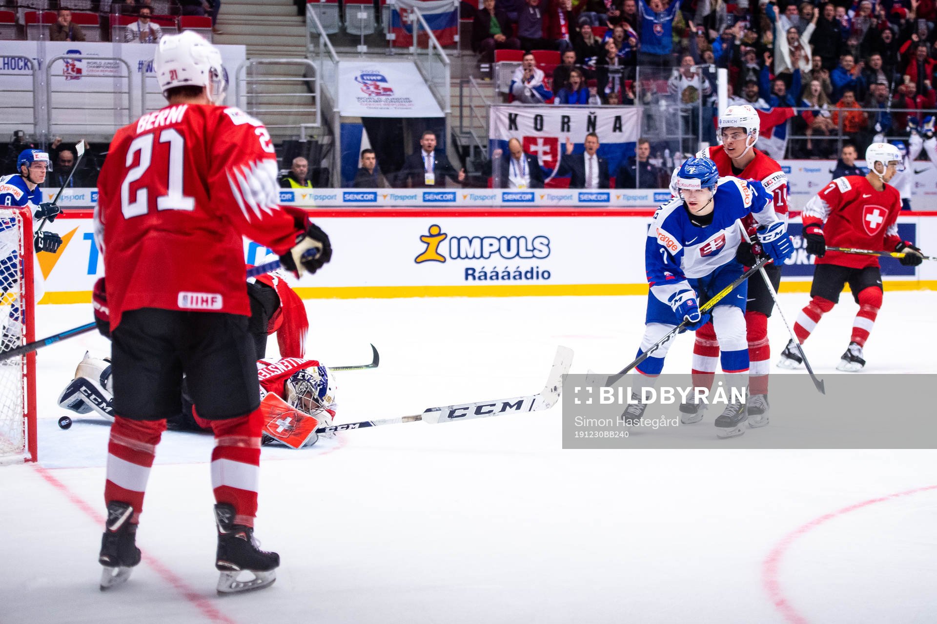 Martin Fasko-Rudas of Slovakia scores the 1-4 goal behind