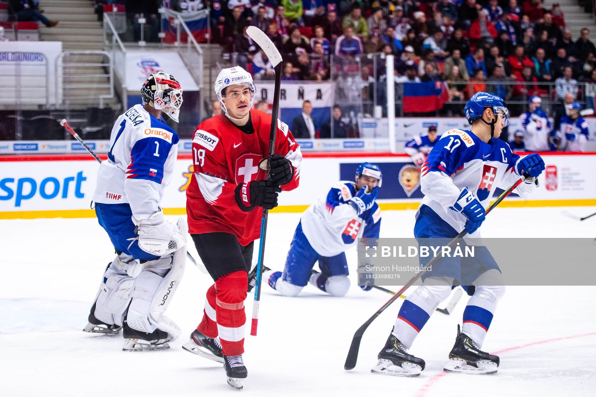 Valentin Nussbaumer of Switzerland celebrates the 2-7 goal
