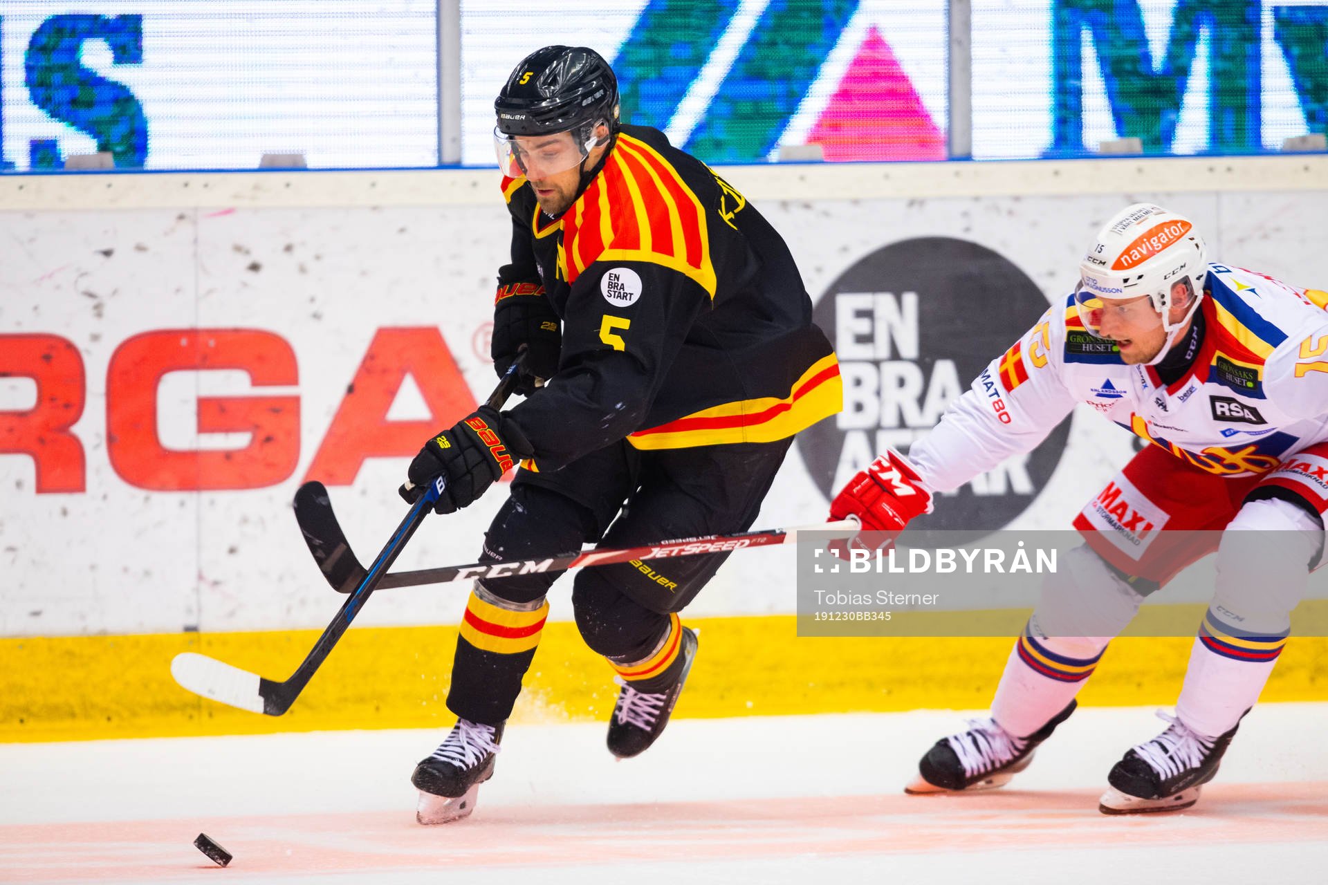 Brynäs Lukas Kilström och Malmö Redhawks Axel Wemmenborn
