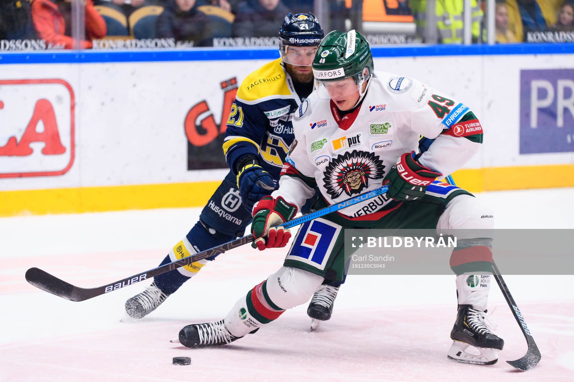 s Christian Sandberg och Frölundas Rhett Rakhshani
