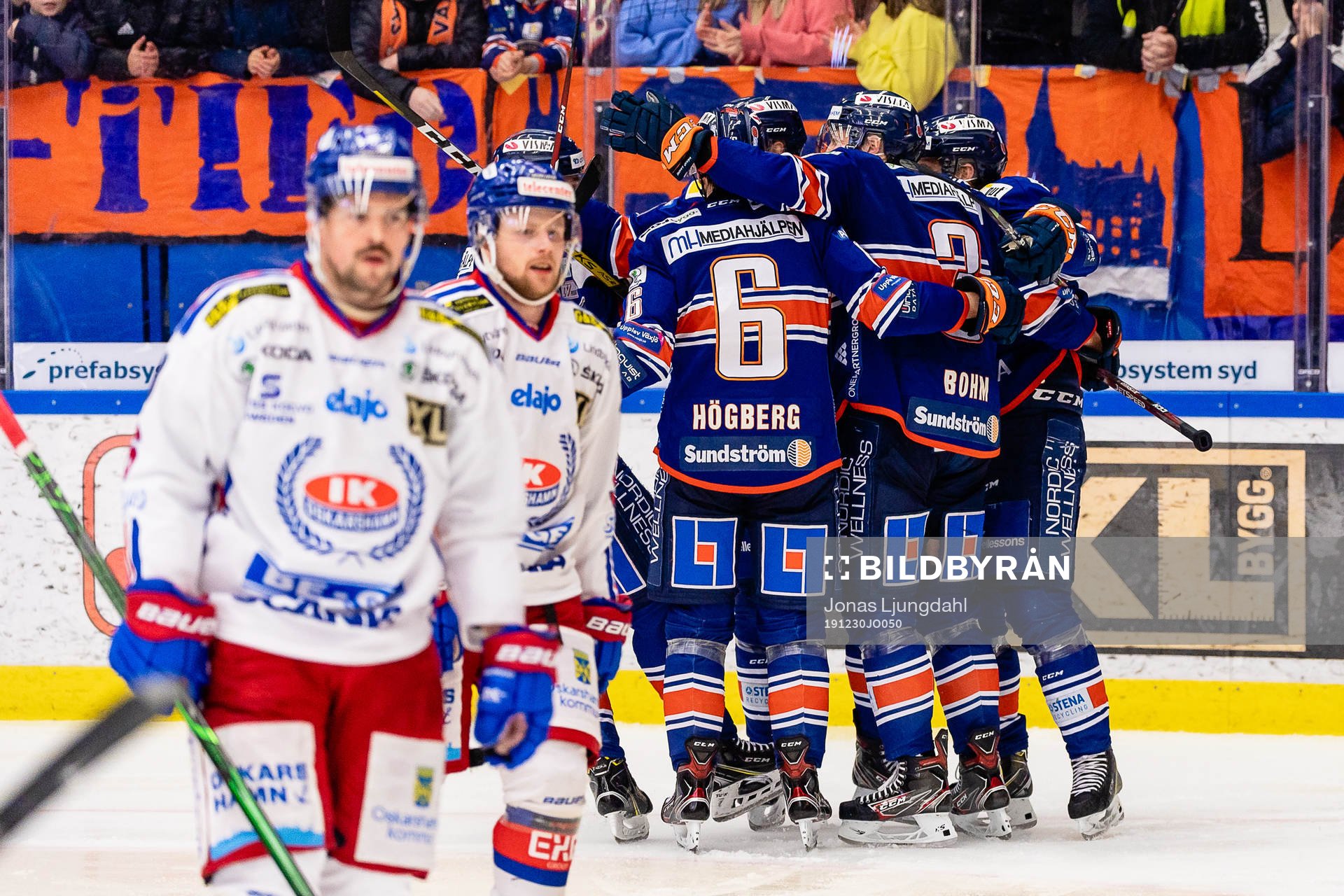 Växjös spelare jublar