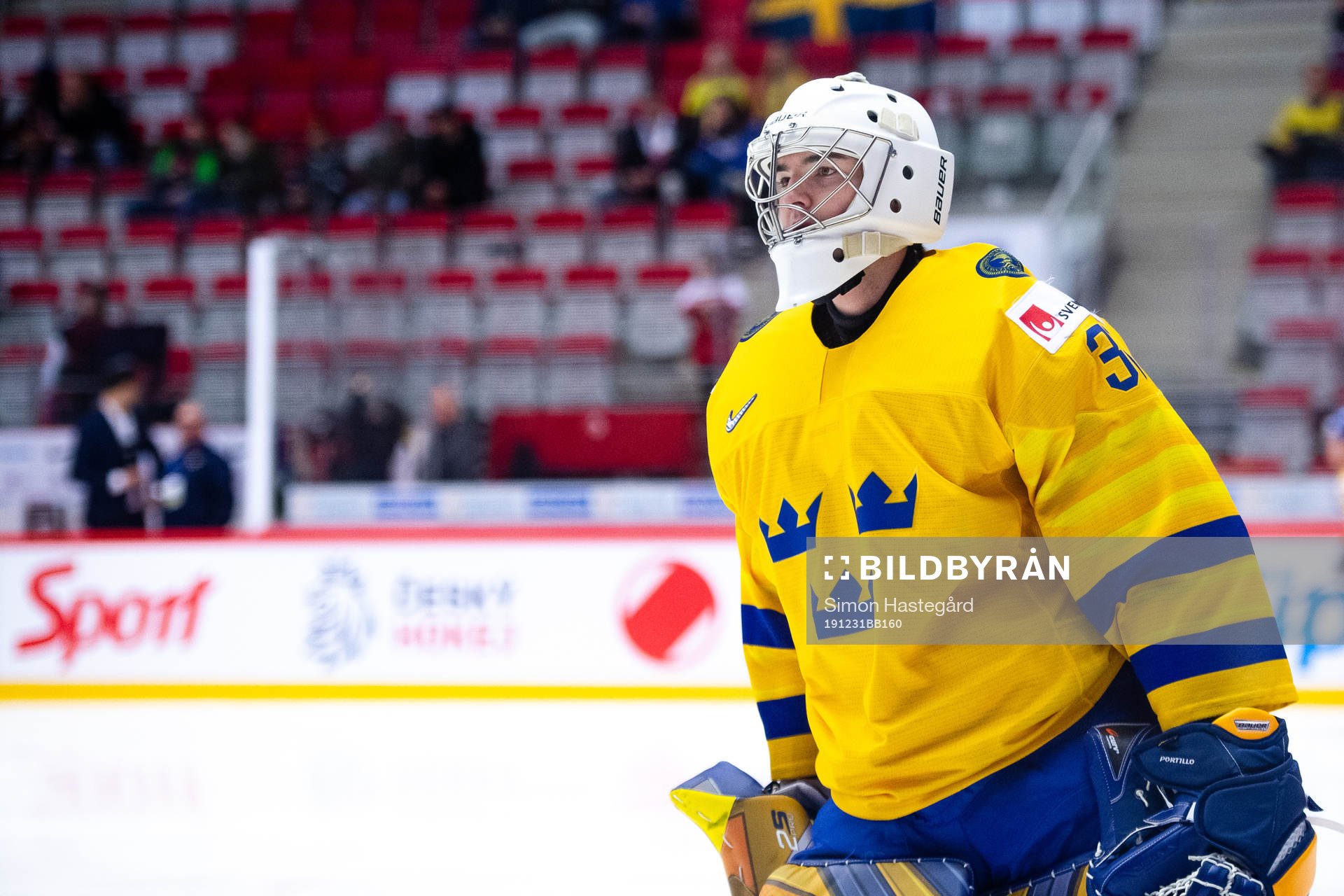 Goalkeeper Erik Portillo of Sweden