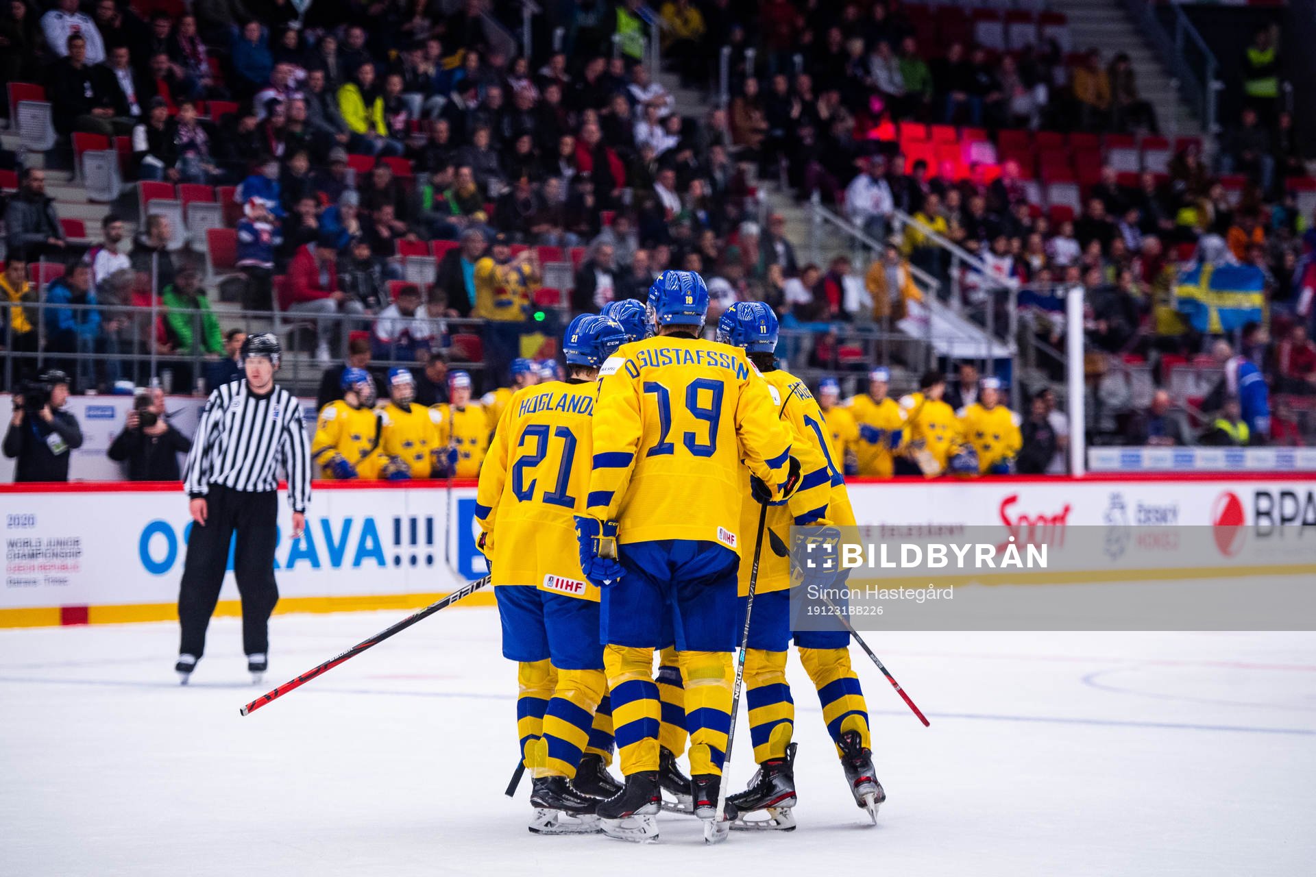 Nils Höglander, David Gustafsson and Samuel Fagemo of
