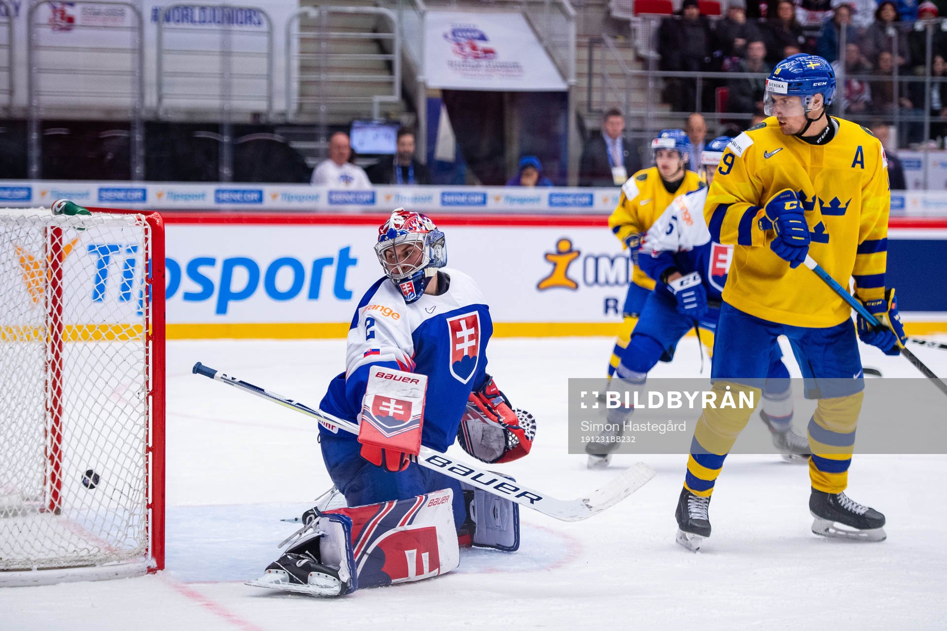 Samuel Fagemo of Sweden, not pictured, scores the 2-6 goal