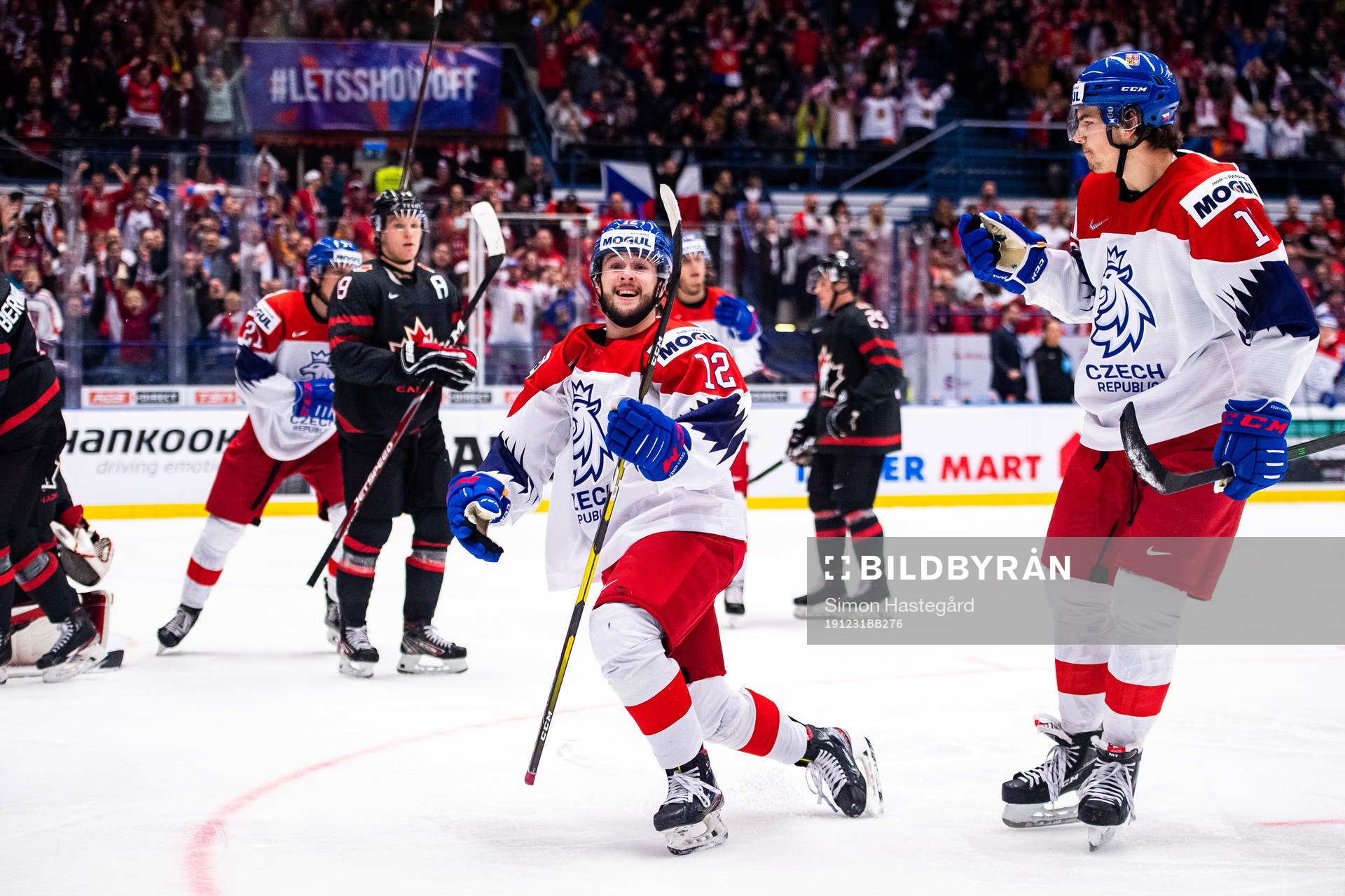 Vojtech Strondala of Czech Republic celebrates the 4-1 goal