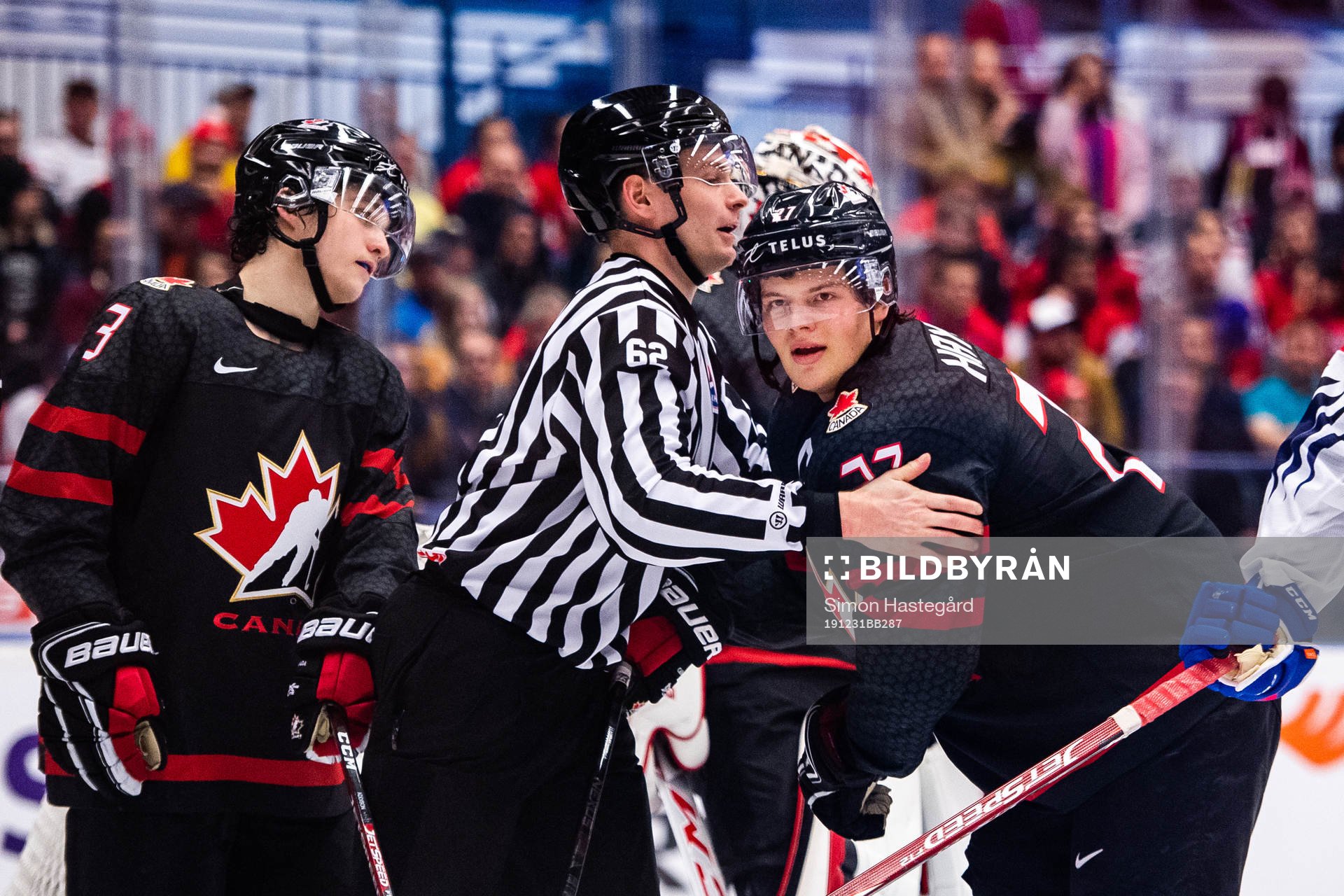 Calen Addison and Barrett Hayton of Canada