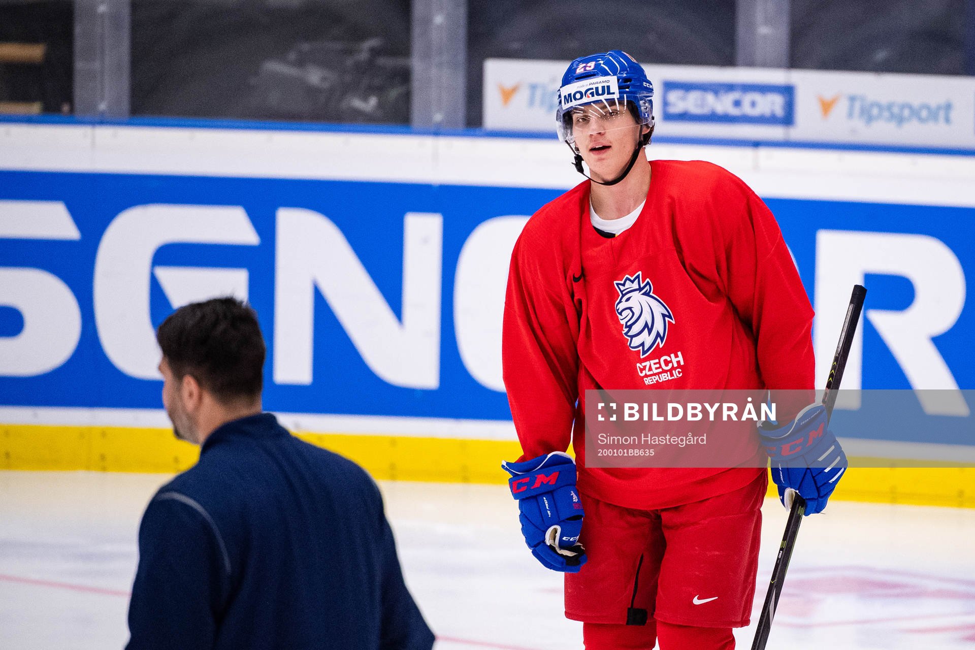 Jan Sir of team Czech Republic at a practice session