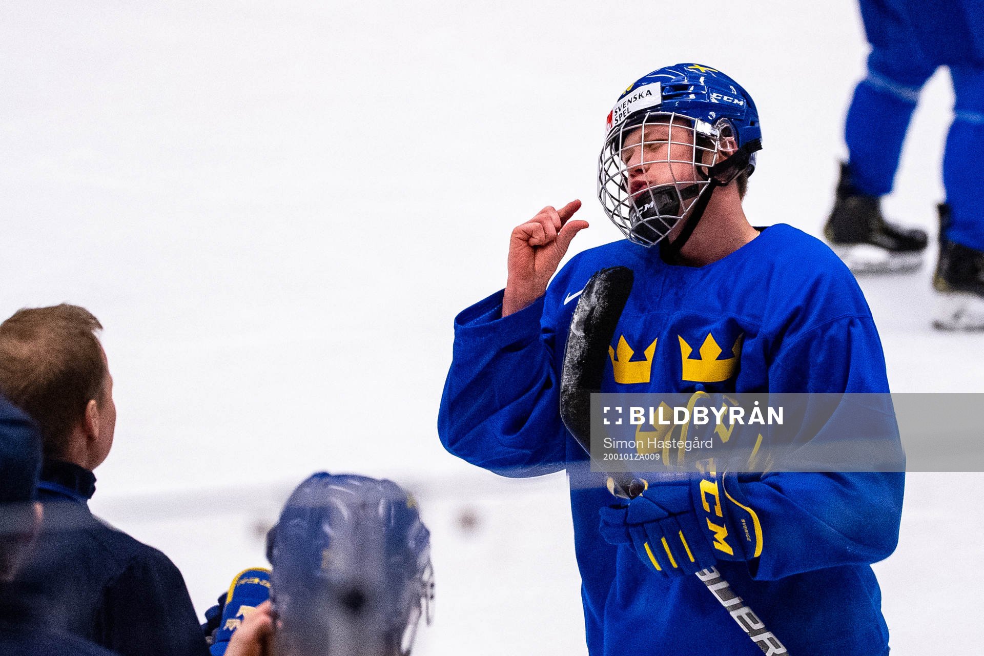 Lucas Raymond of team Sweden at a practice session