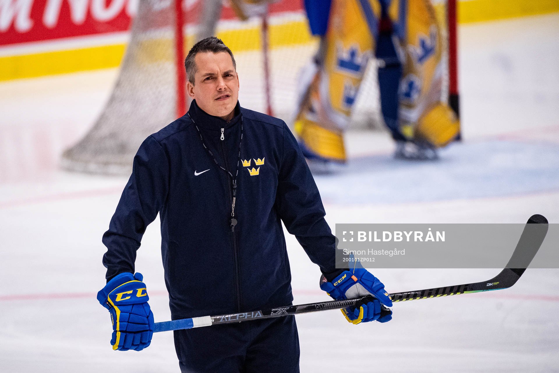 Tomas Montén, Head coach of team Sweden at a practice