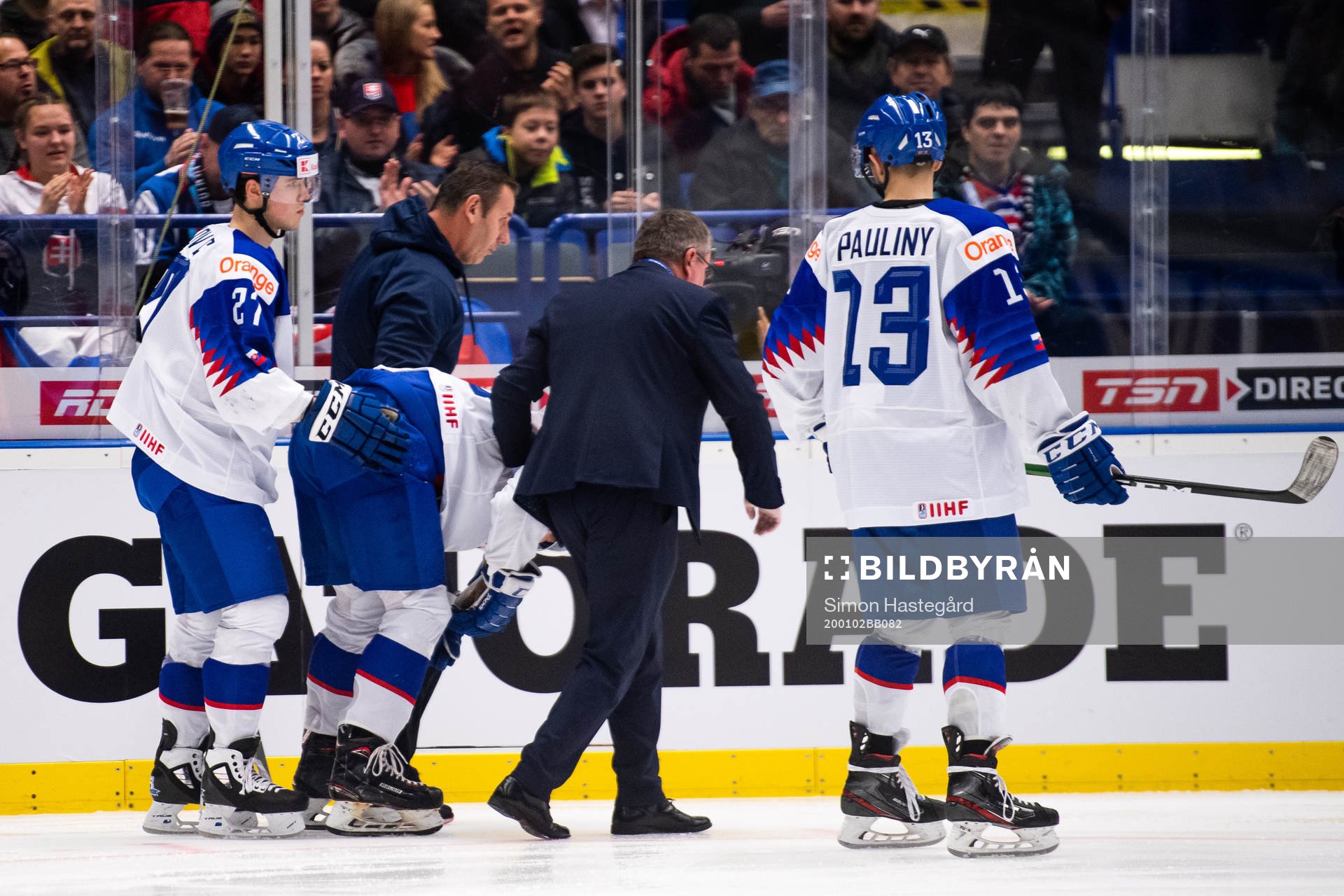 Kristian Kovacik of Slovakia in pain