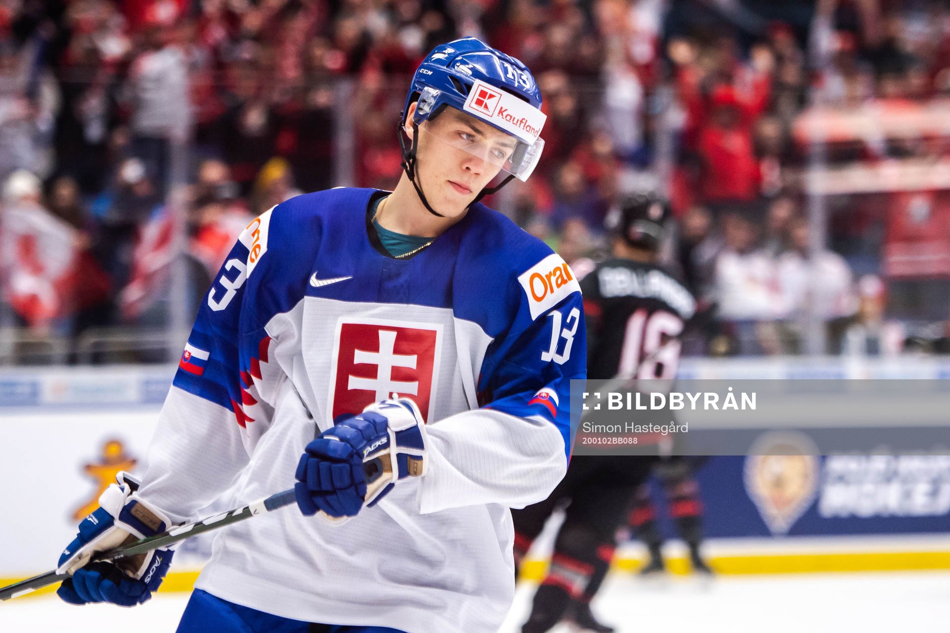 Adam Pauliny of Slovakia looks dejected