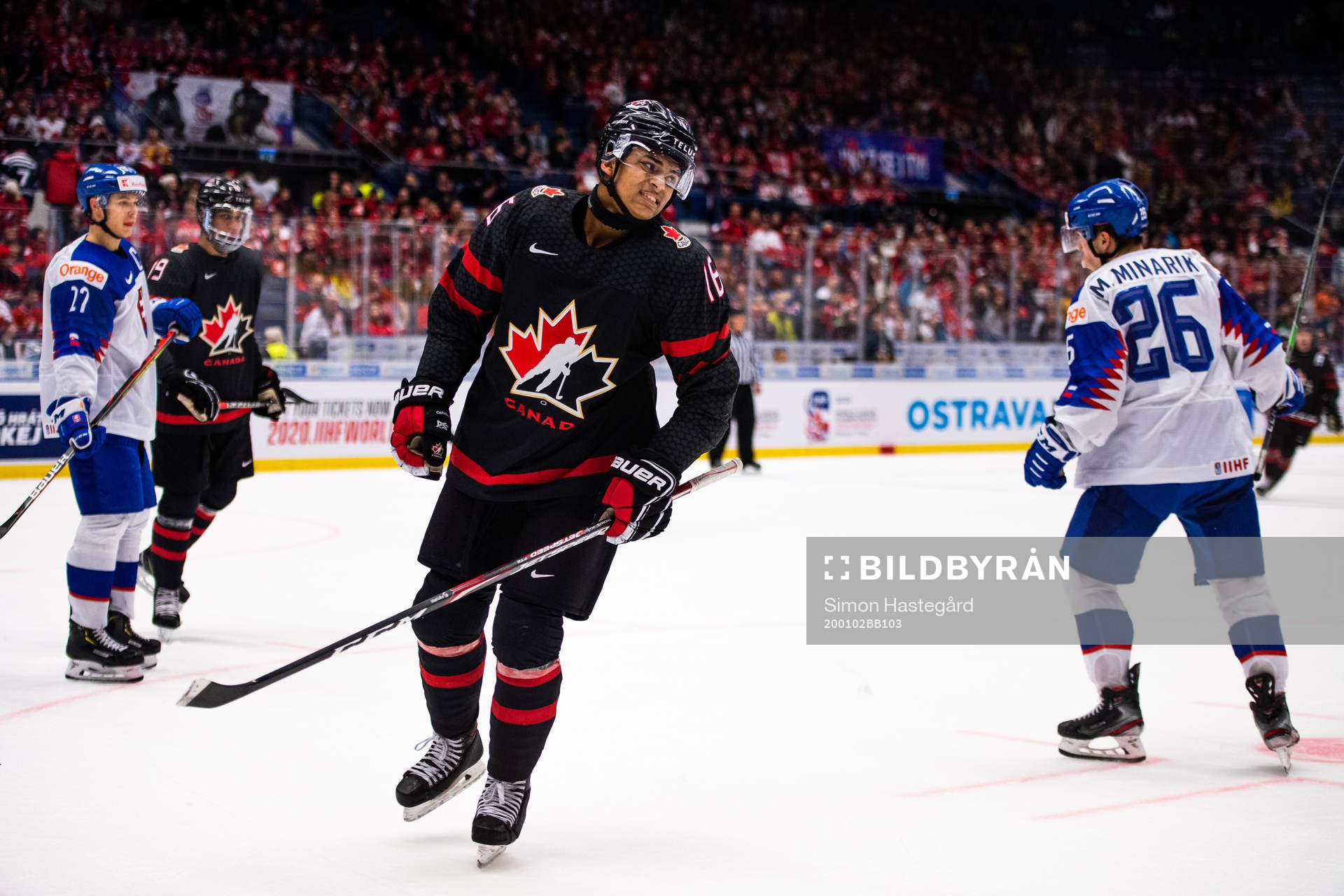 Akil Thomas of Canada looks dejected