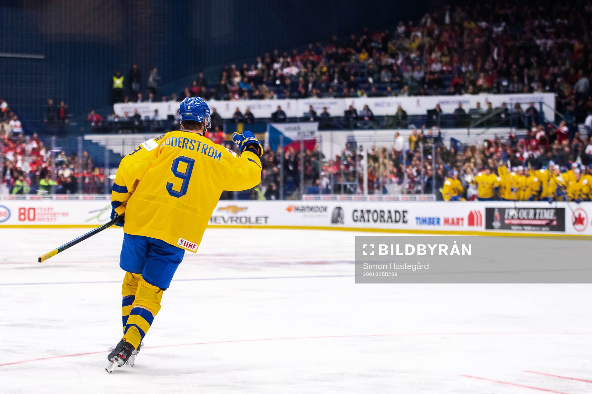 Victor Söderström of Sweden celebrates