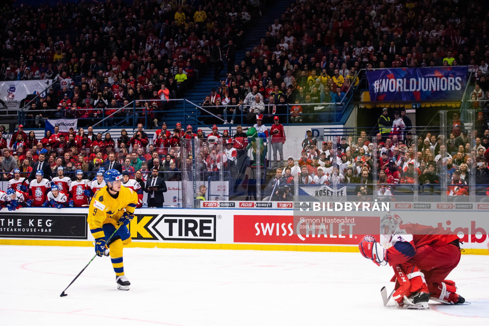 Victor Söderström of Sweden scores the 4-0 penalty goal