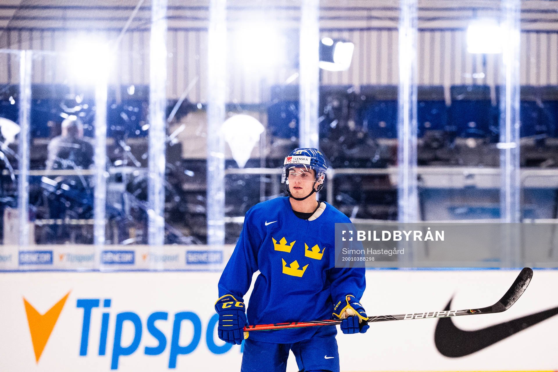 Nils Höglander of Sweden at a practice session