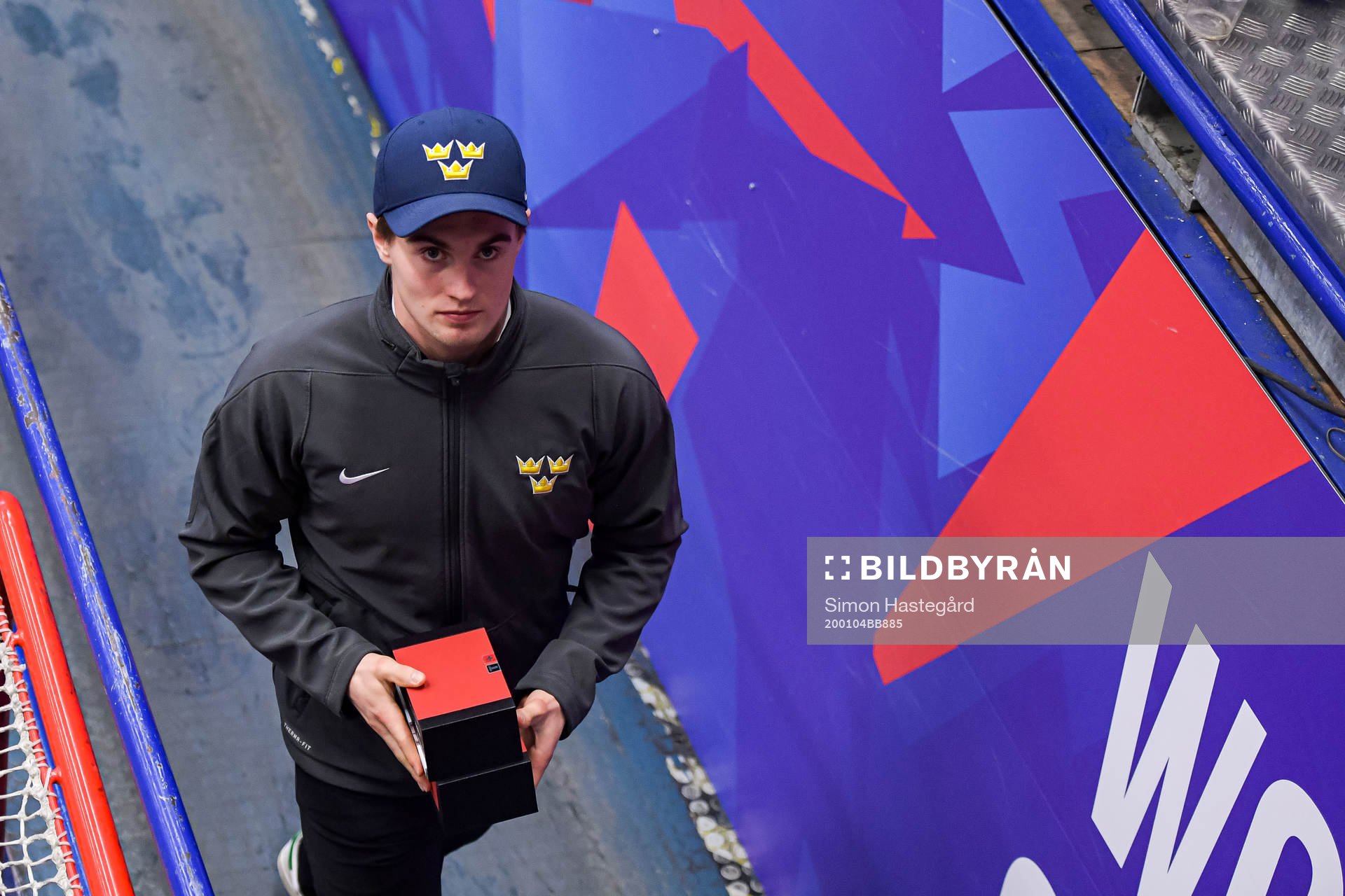 Nils Höglander of Sweden looks dejected