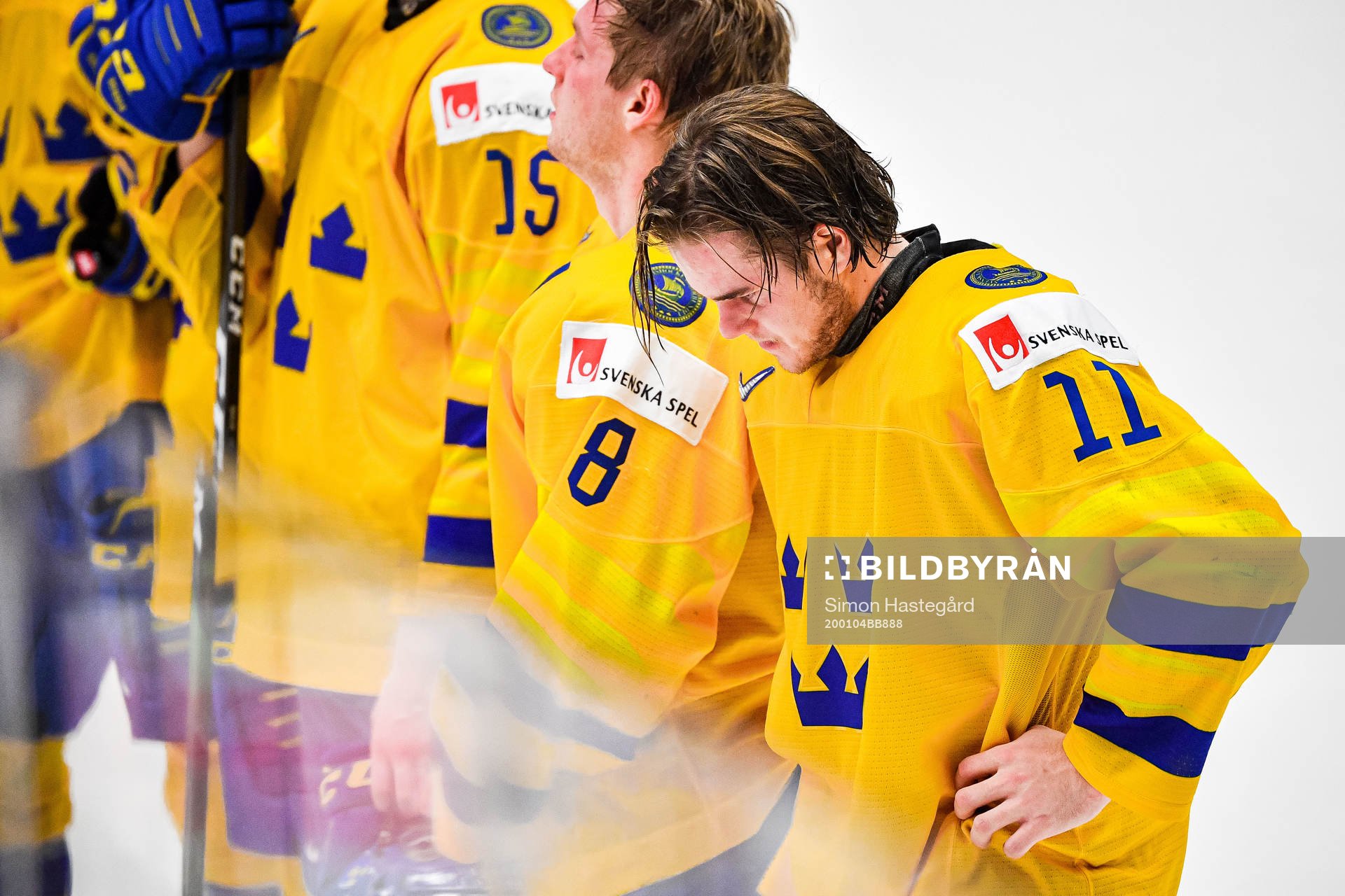 Samuel Fagemo of Sweden look dejected
