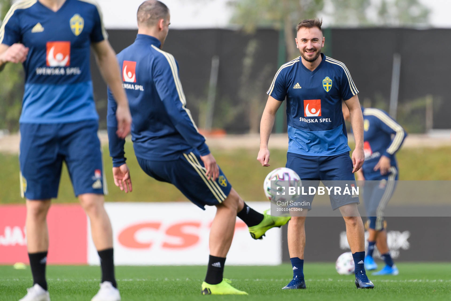 Muamer Tankovic during a training session with the Swedish national team on January 4, 2020 in Doha.