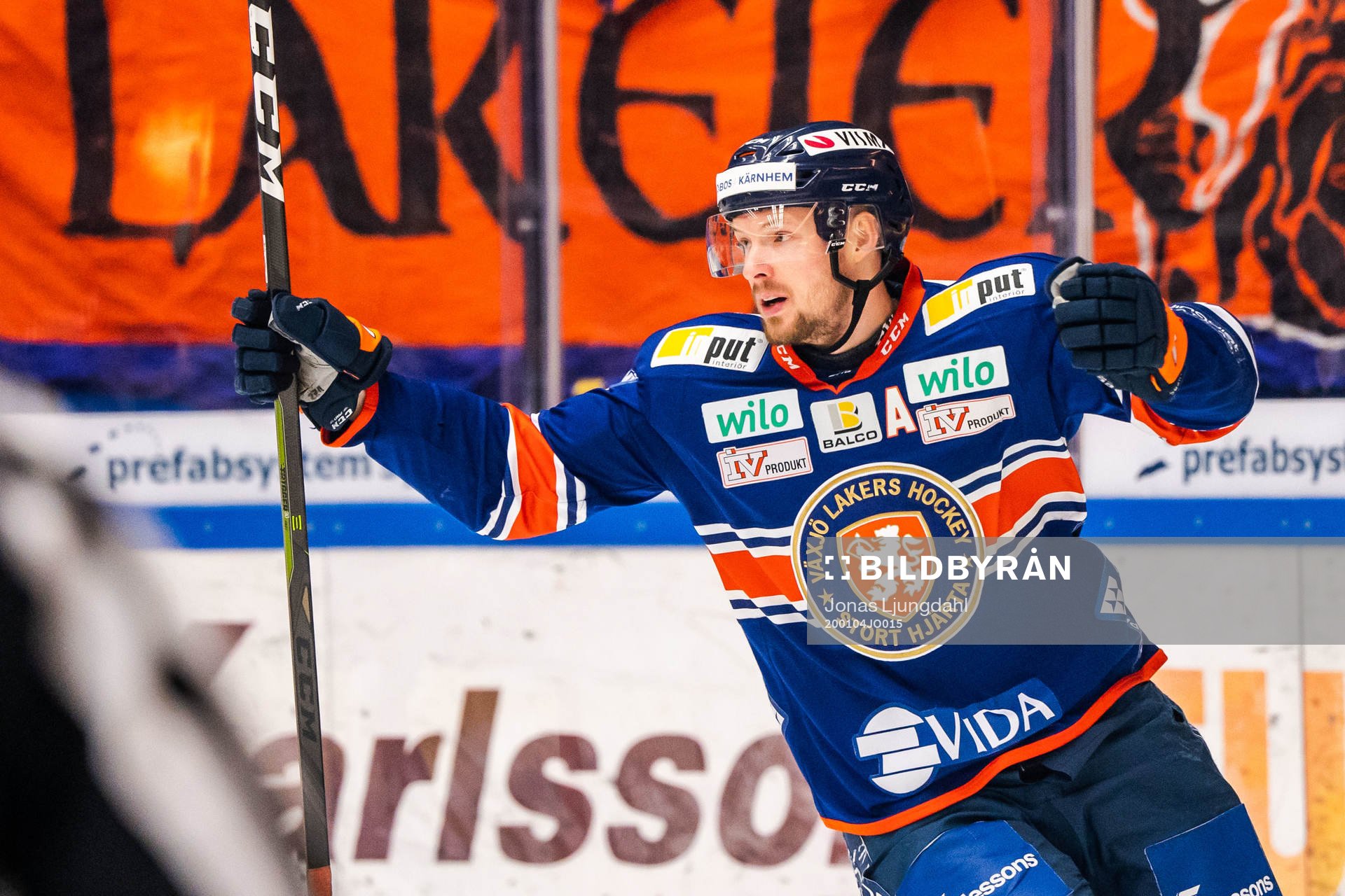 Växjös Martin Lundberg jublar